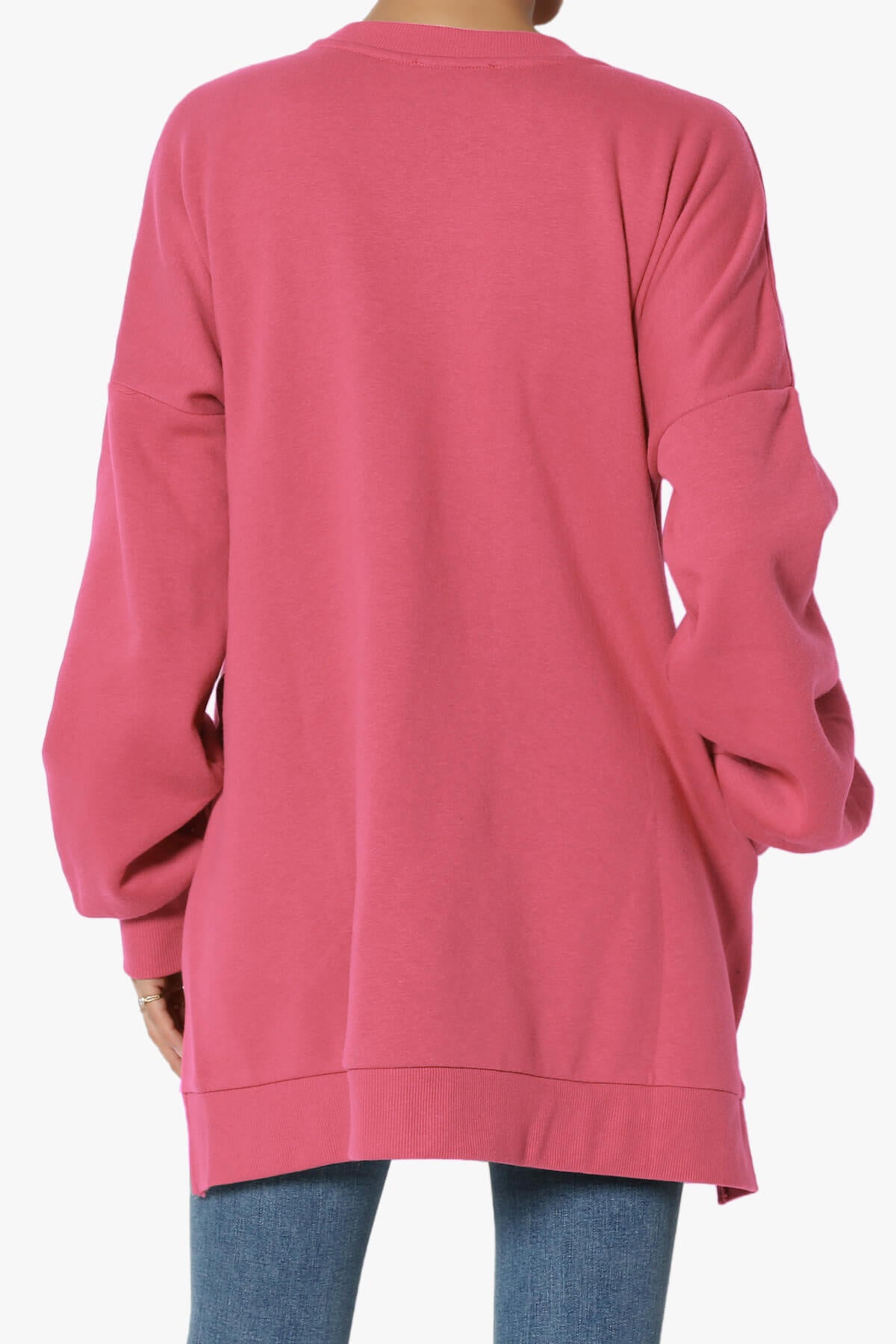 Revel Hi-Low Boyfriend Sweatshirts ROSE_2