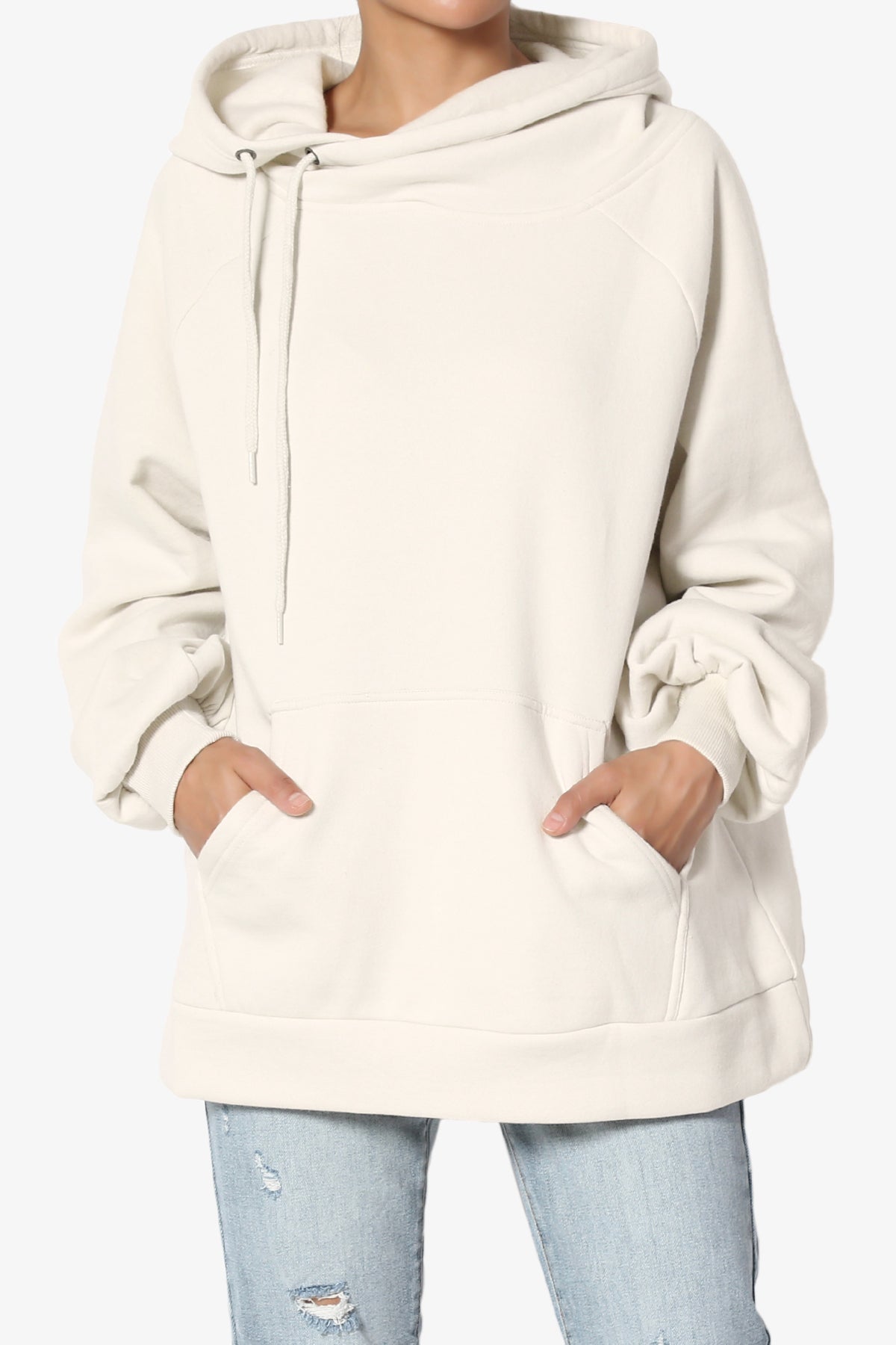 Accie Side Drawstring Hooded Sweatshirts PLUS