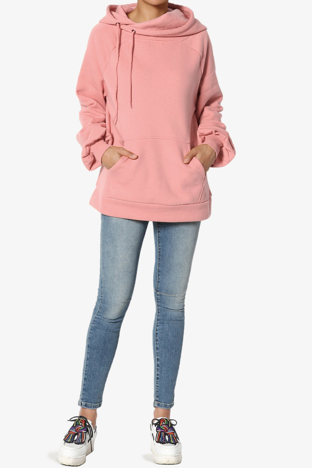 Accie Side Drawstring Hooded Sweatshirts PLUS