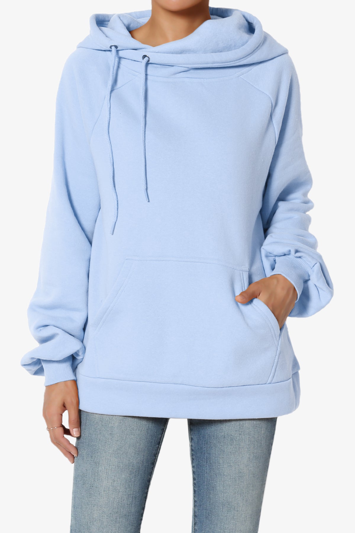 Accie Side Drawstring Hooded Sweatshirts PLUS