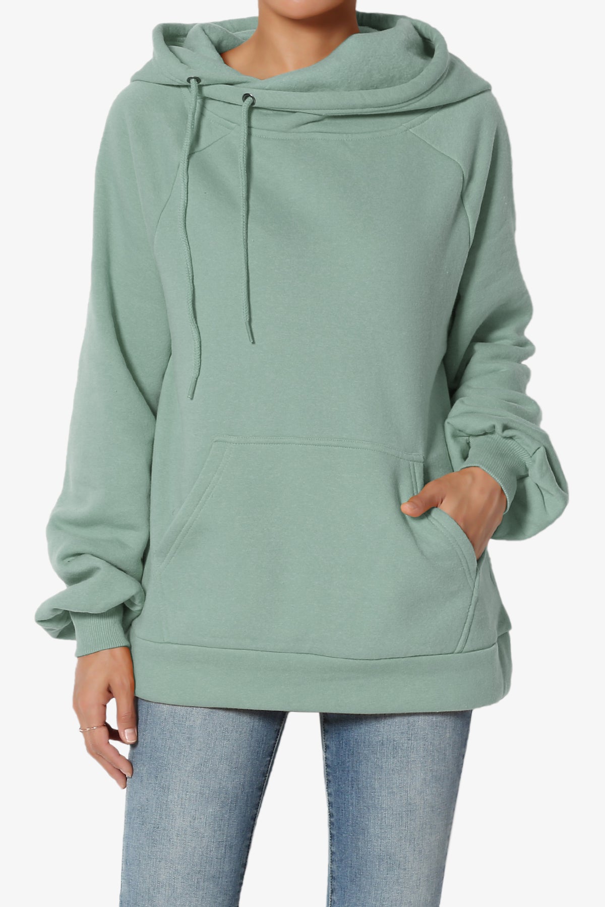 Accie Side Drawstring Hooded Sweatshirts PLUS