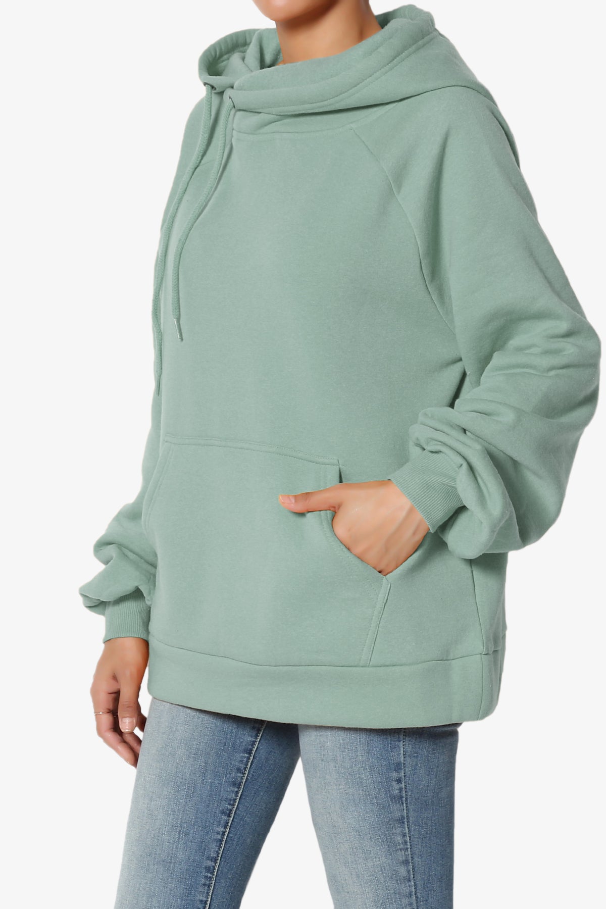 Accie Side Drawstring Hooded Sweatshirts PLUS