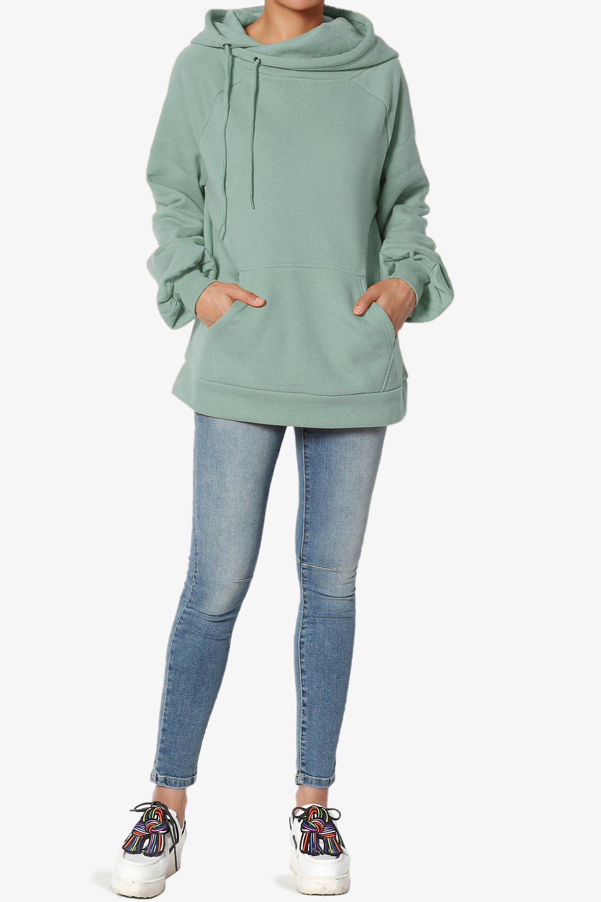 Accie Side Drawstring Hooded Sweatshirts PLUS