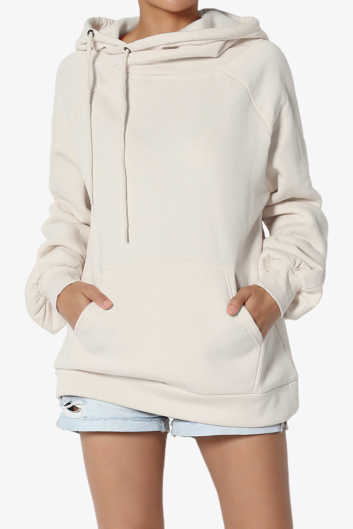 Accie Side Drawstring Hooded Sweatshirts PLUS