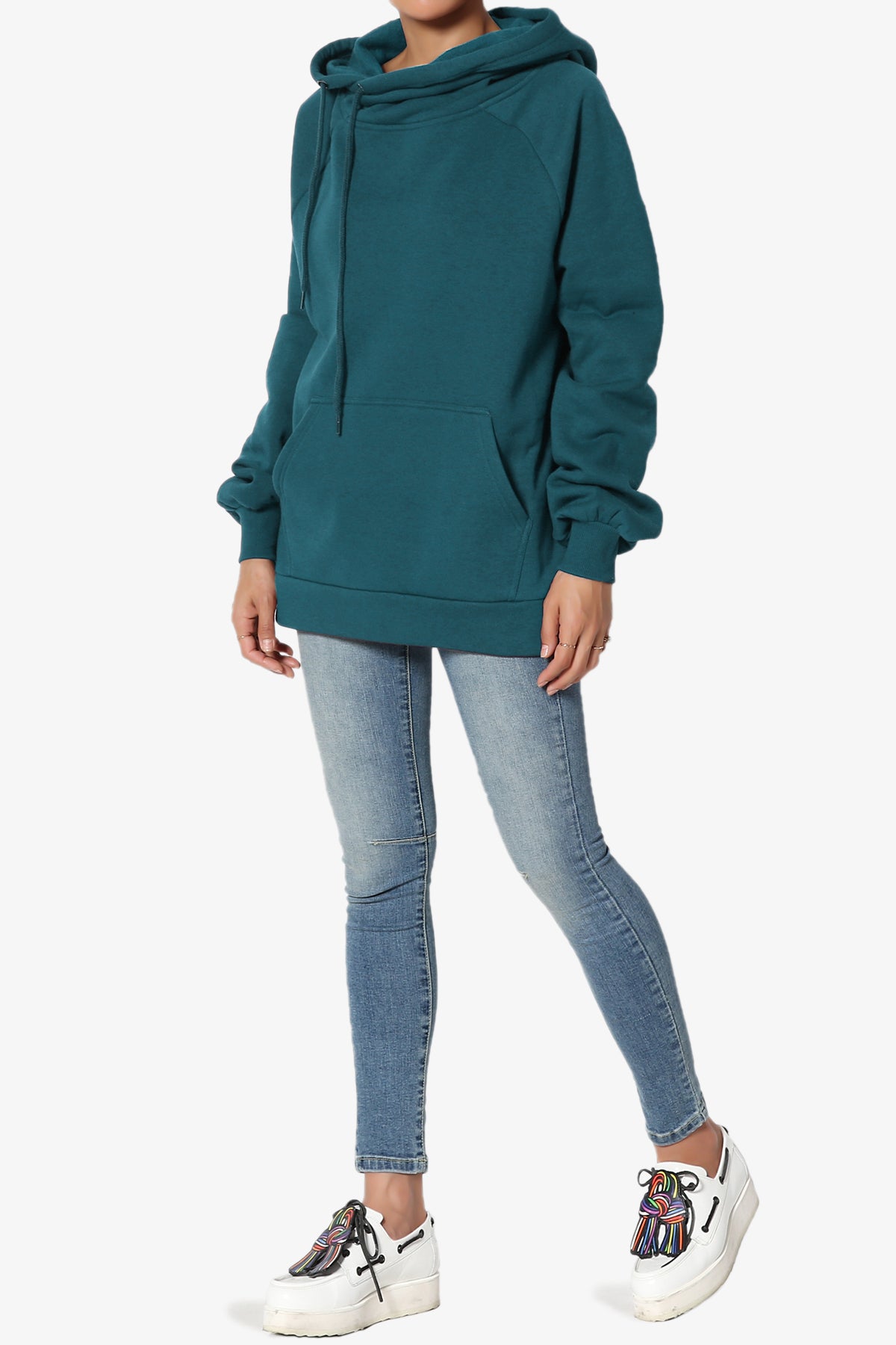 Accie Side Drawstring Hooded Sweatshirts PLUS