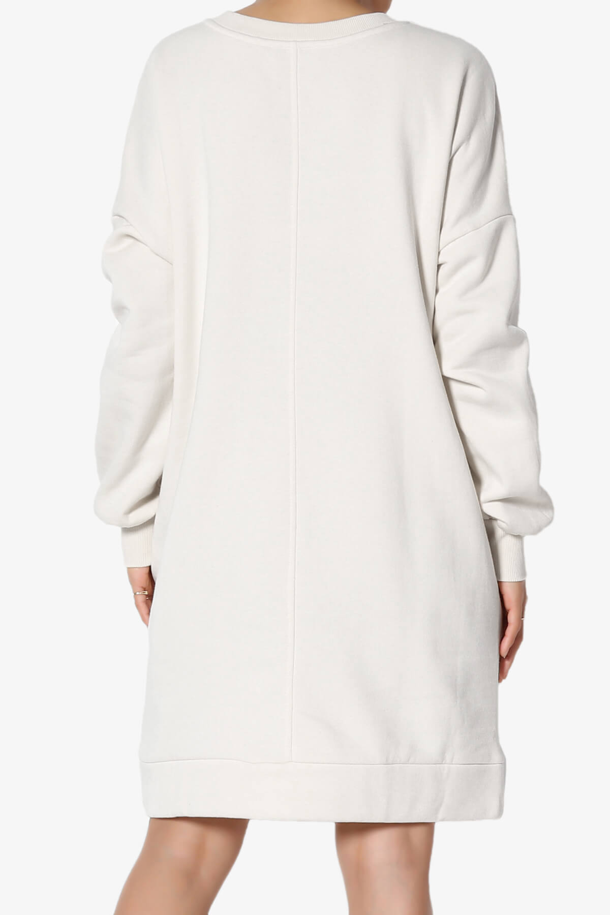 Accie V-Neck Tunic Sweatshirt BONE_2