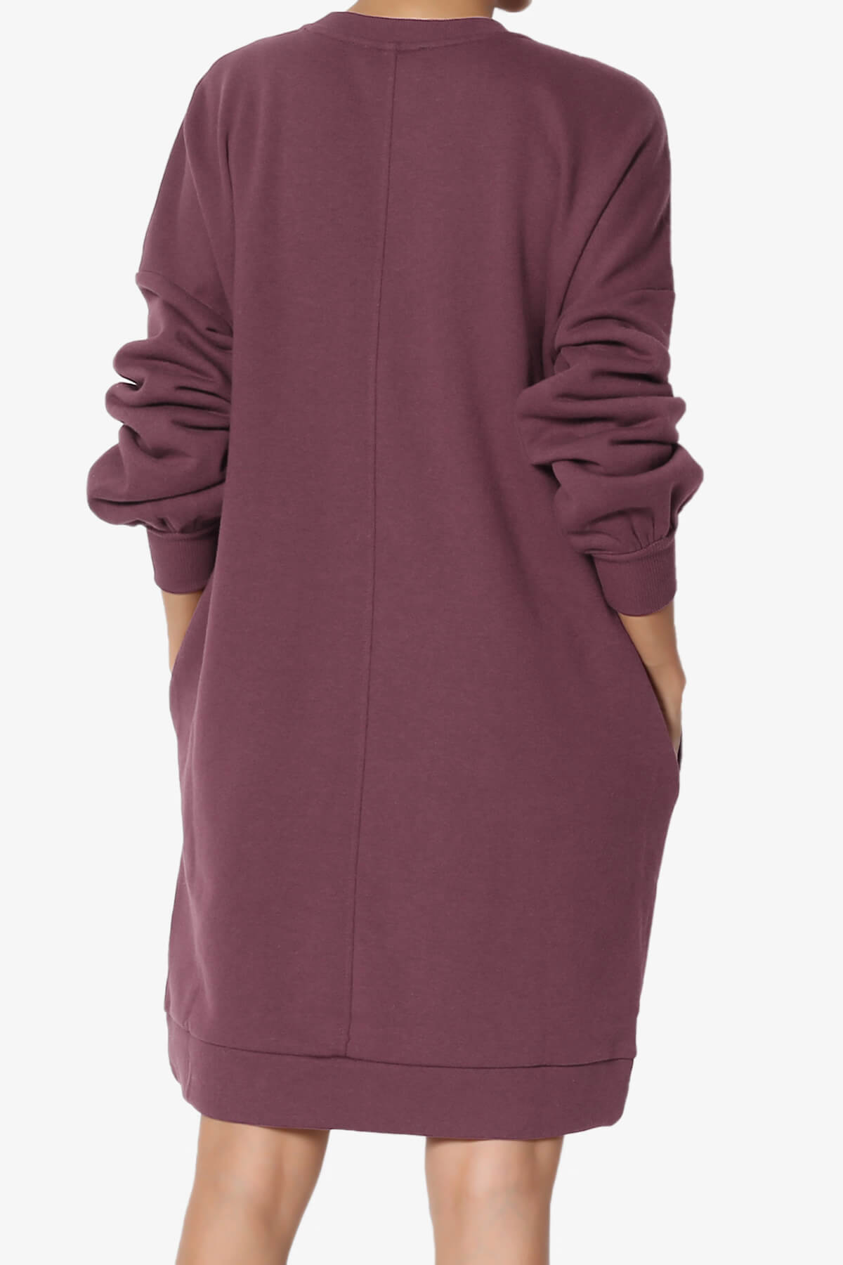 Accie V-Neck Tunic Sweatshirt DUSTY PLUM_2