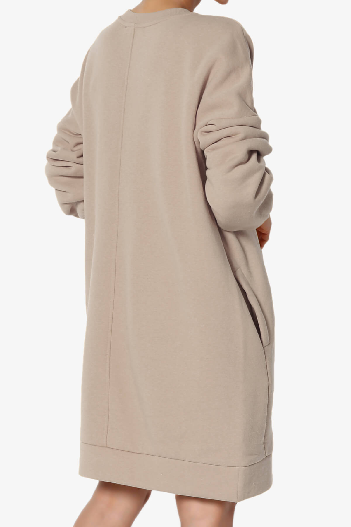 Accie V-Neck Tunic Sweatshirt LIGHT MOCHA_4