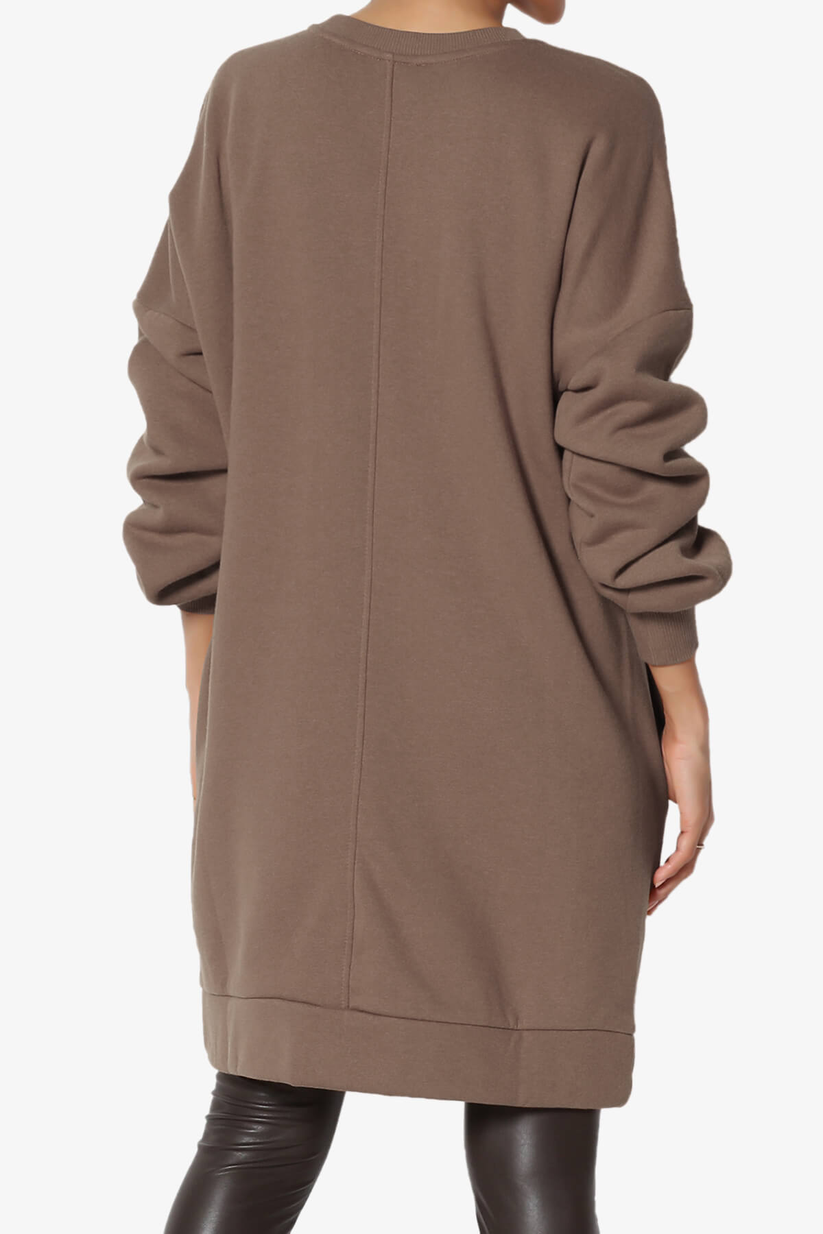 Accie V-Neck Tunic Sweatshirt MOCHA_2