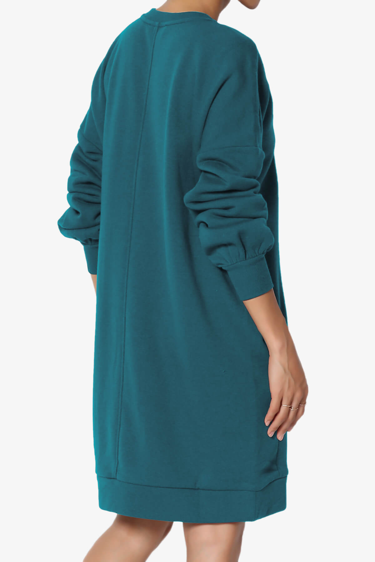 Accie V-Neck Tunic Sweatshirt TEAL_4