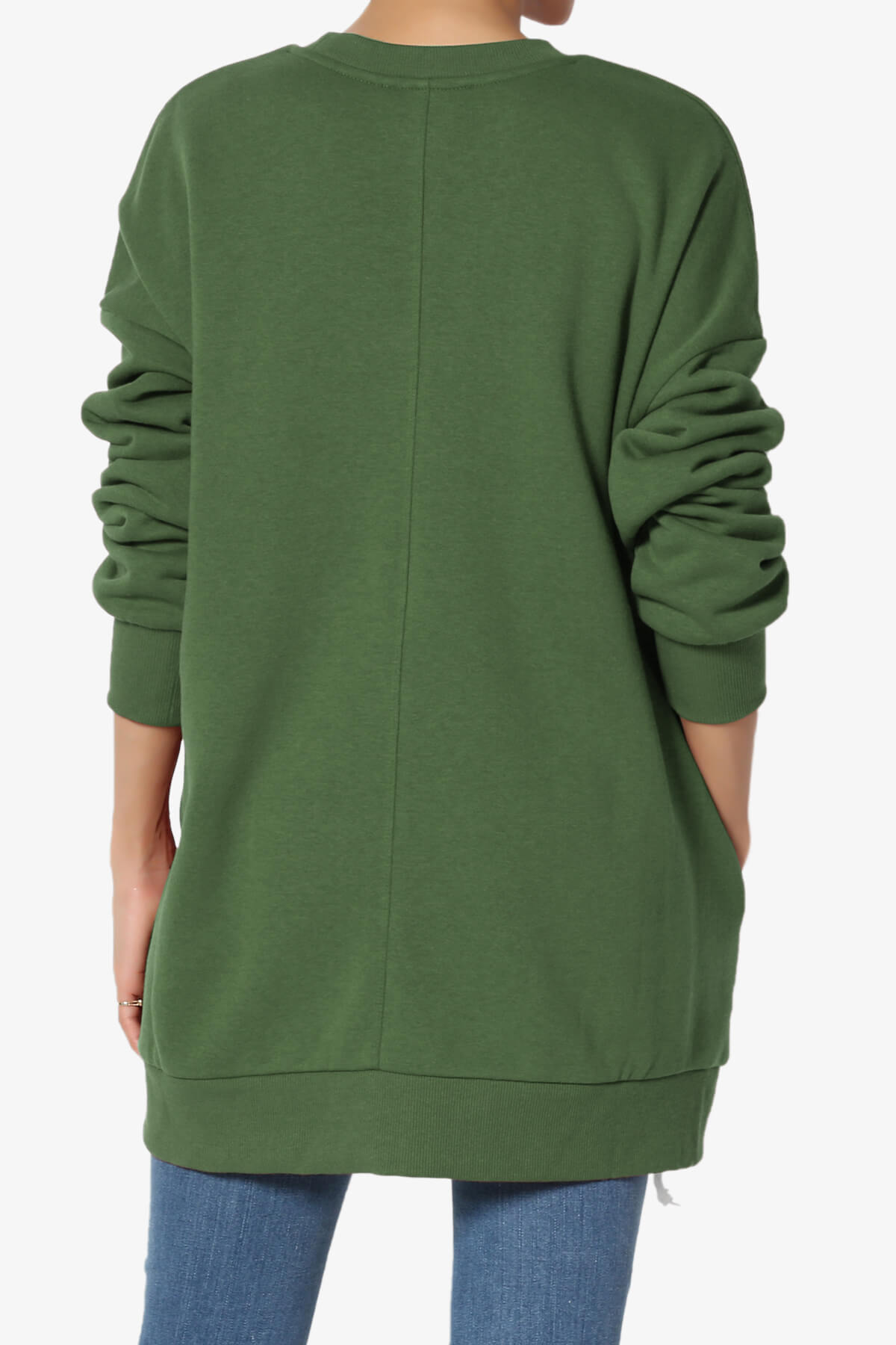 Accie Crew Neck Pullover Sweatshirts ARMY GREEN_2