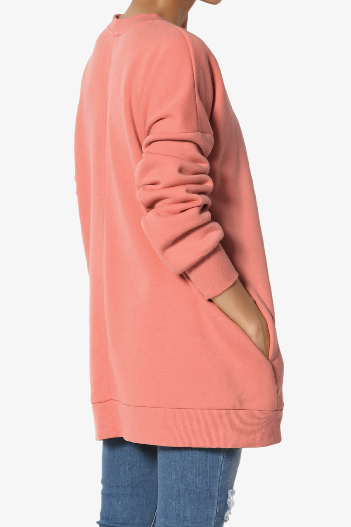 Accie Crew Neck Pullover Sweatshirts ASH ROSE_4