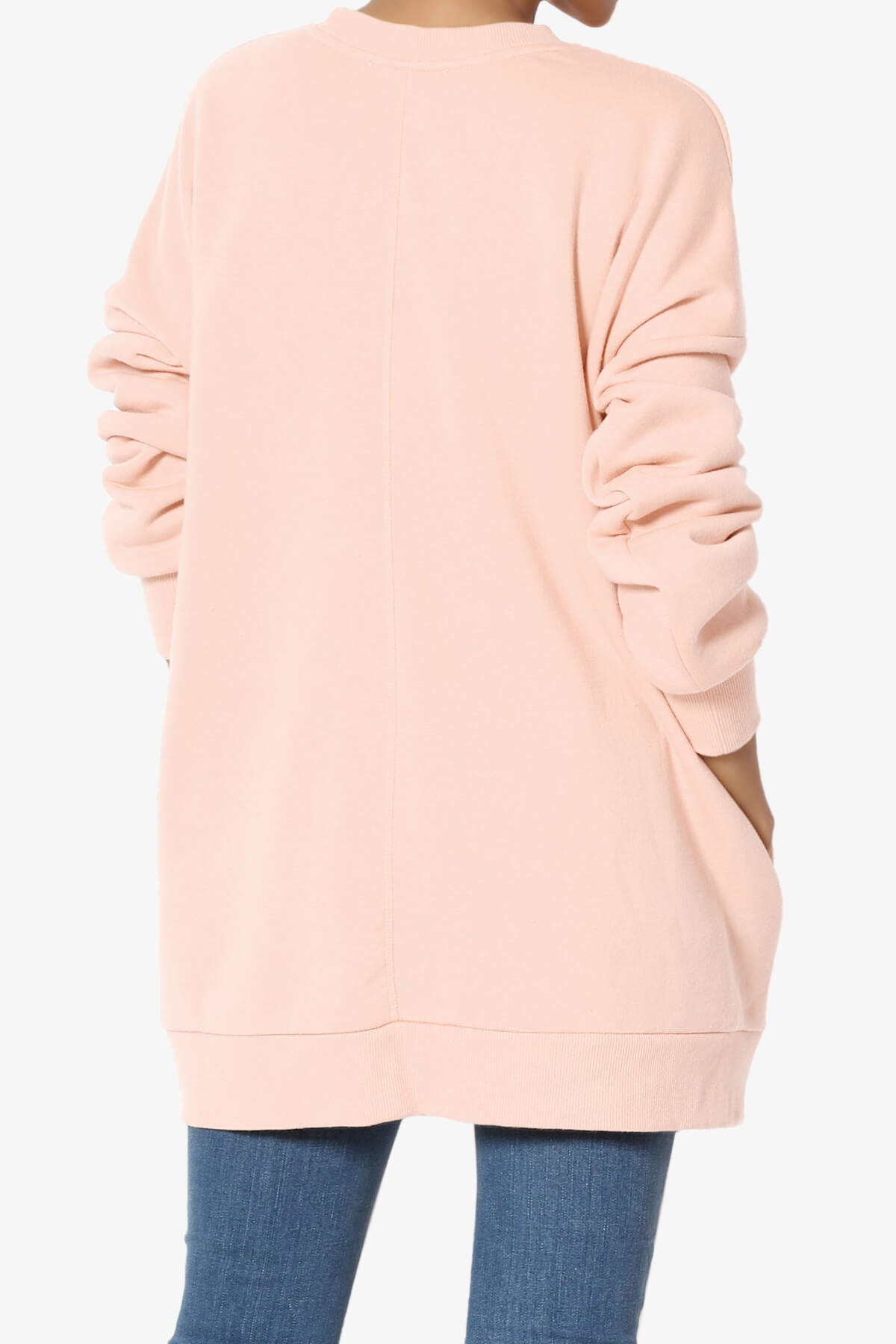 Accie Crew Neck Pullover Sweatshirts CREAM PINK_2