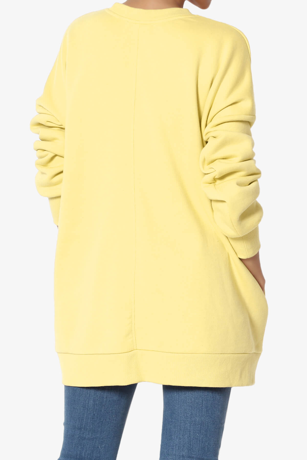 Accie Crew Neck Pullover Sweatshirts DUSTY BANANA_2