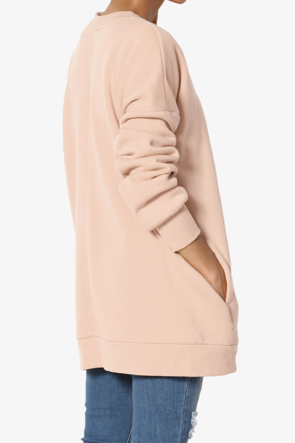 Accie Crew Neck Pullover Sweatshirts DUSTY BLUSH_4