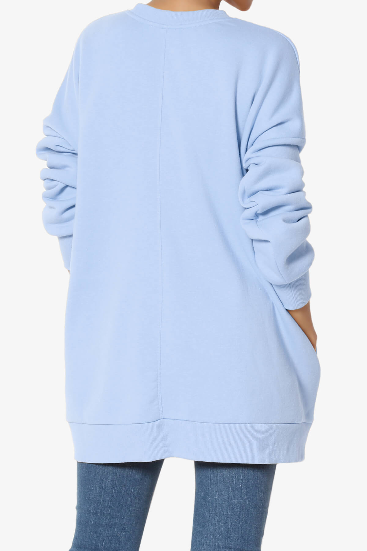 Accie Crew Neck Pullover Sweatshirts LIGHT BLUE_2