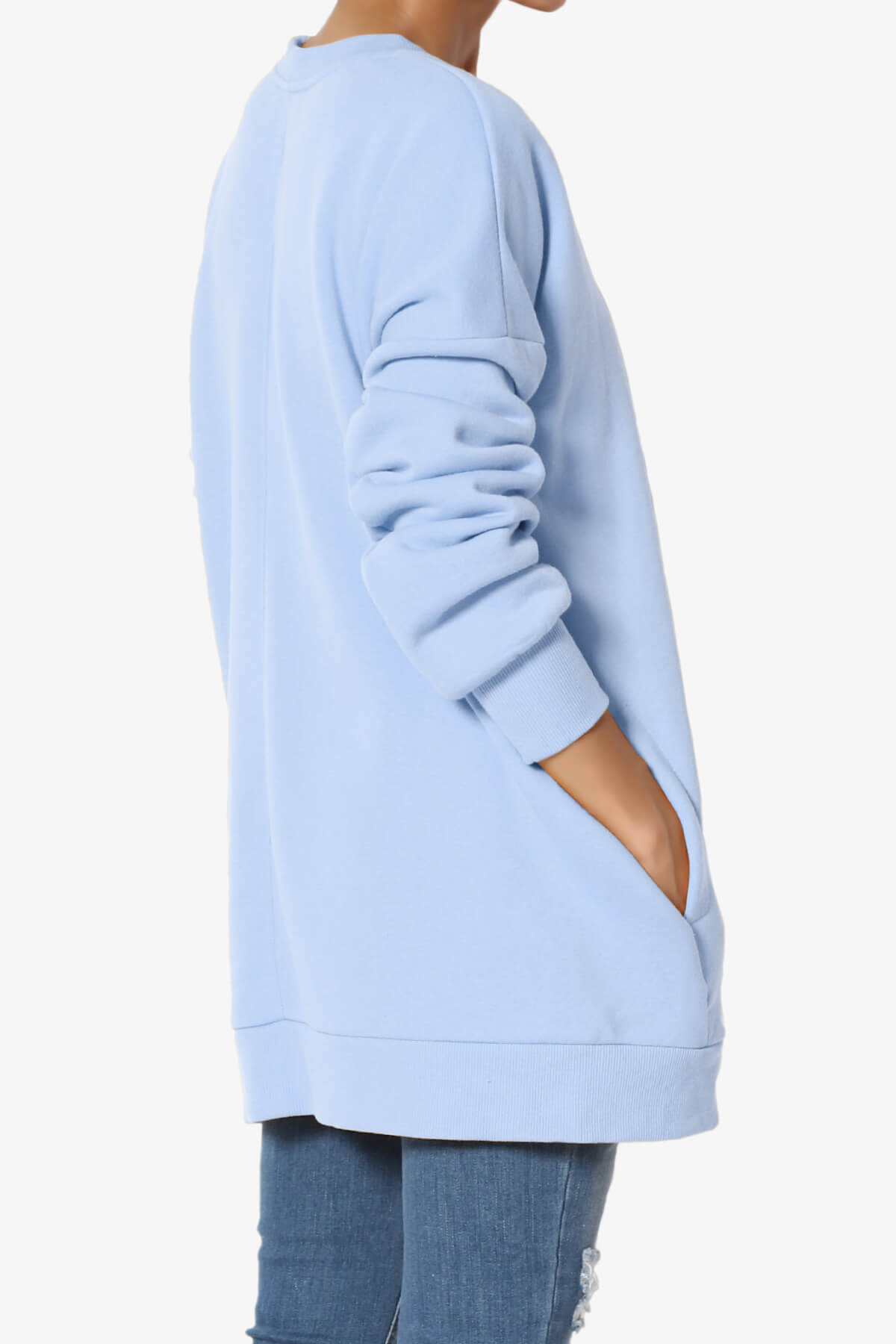 Accie Crew Neck Pullover Sweatshirts LIGHT BLUE_4