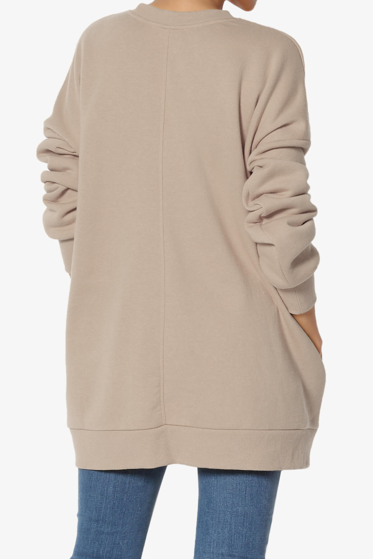 Accie Crew Neck Pullover Sweatshirts LIGHT MOCHA_2