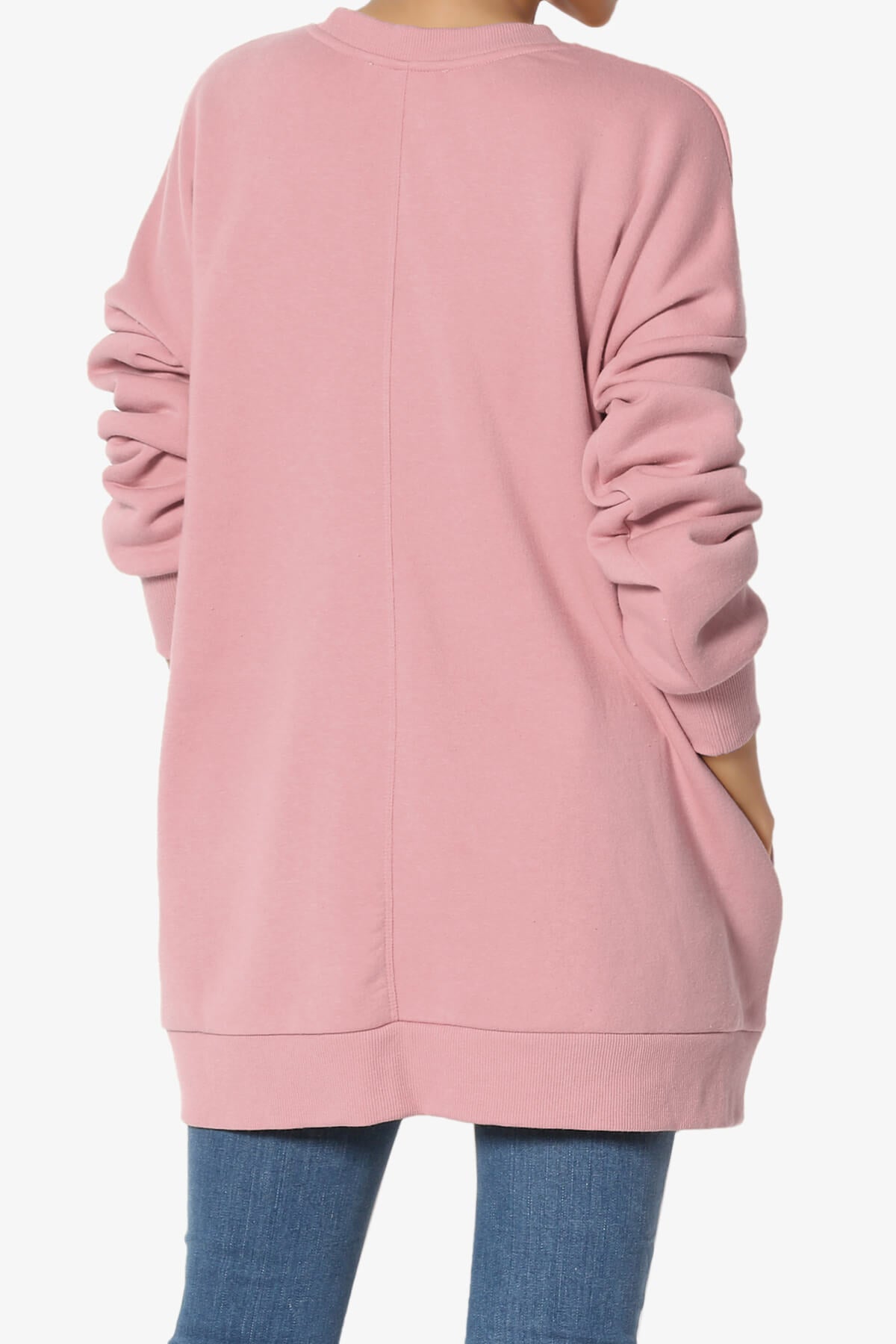 Accie Crew Neck Pullover Sweatshirts LIGHT ROSE_2