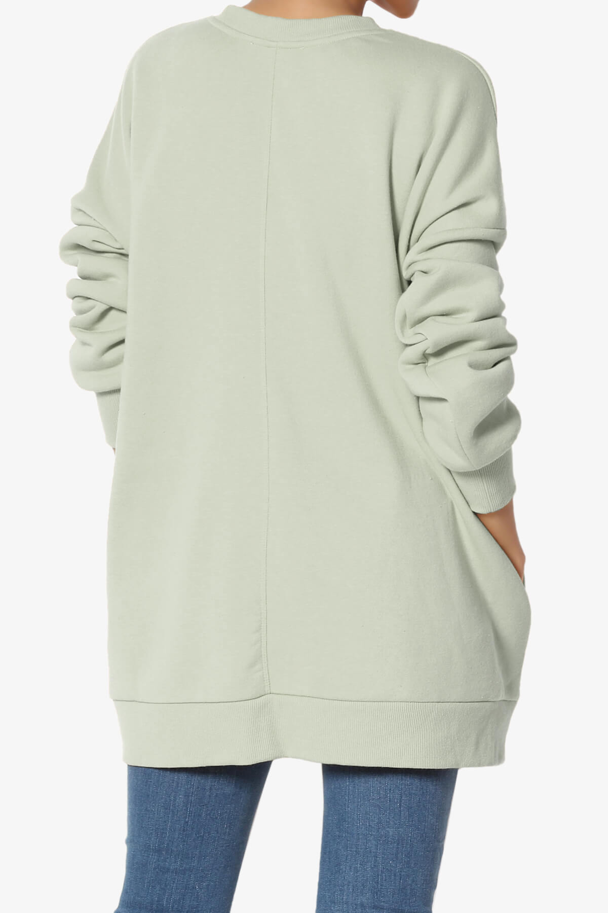 Accie Crew Neck Pullover Sweatshirts LIGHT SAGE_2