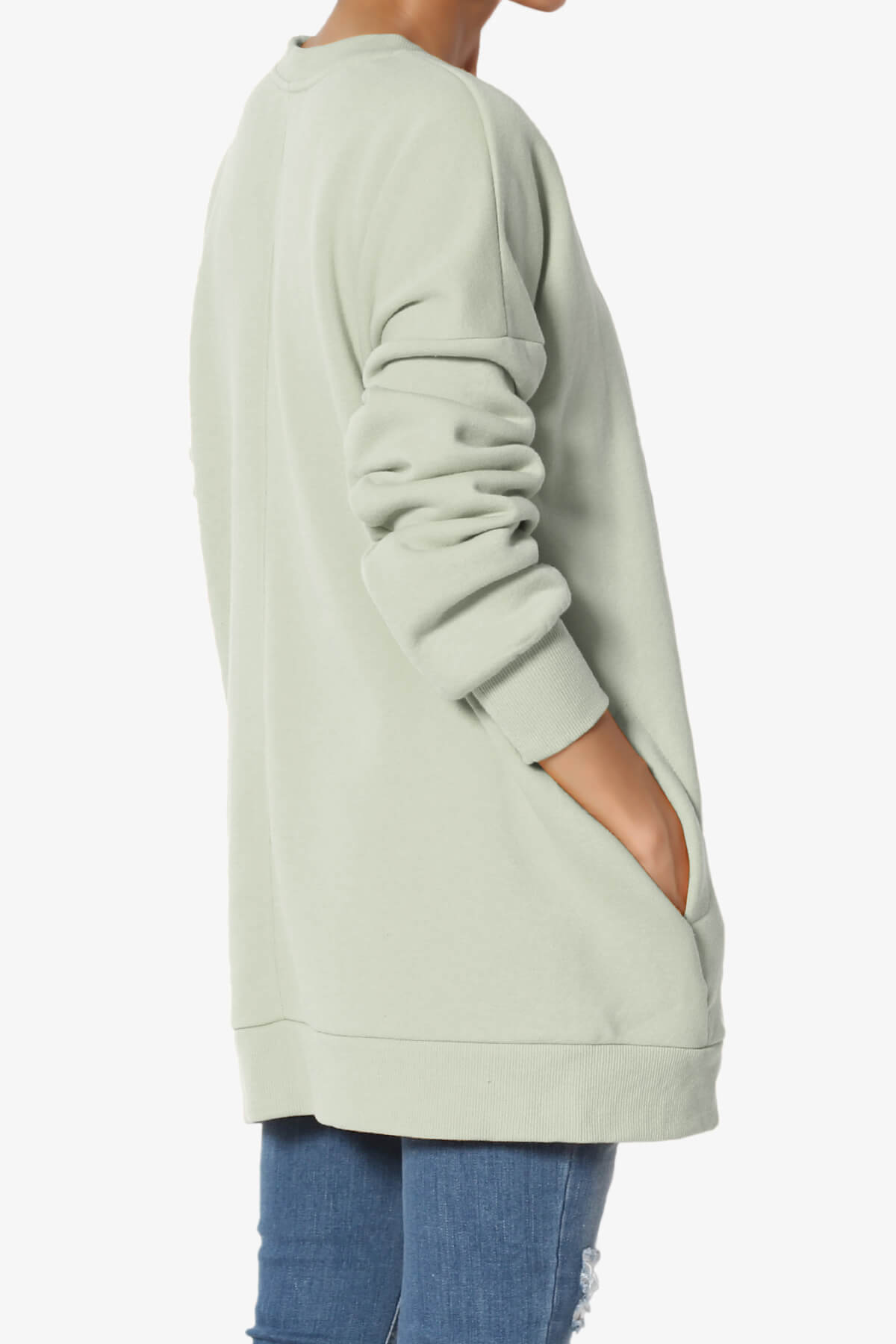 Accie Crew Neck Pullover Sweatshirts LIGHT SAGE_4