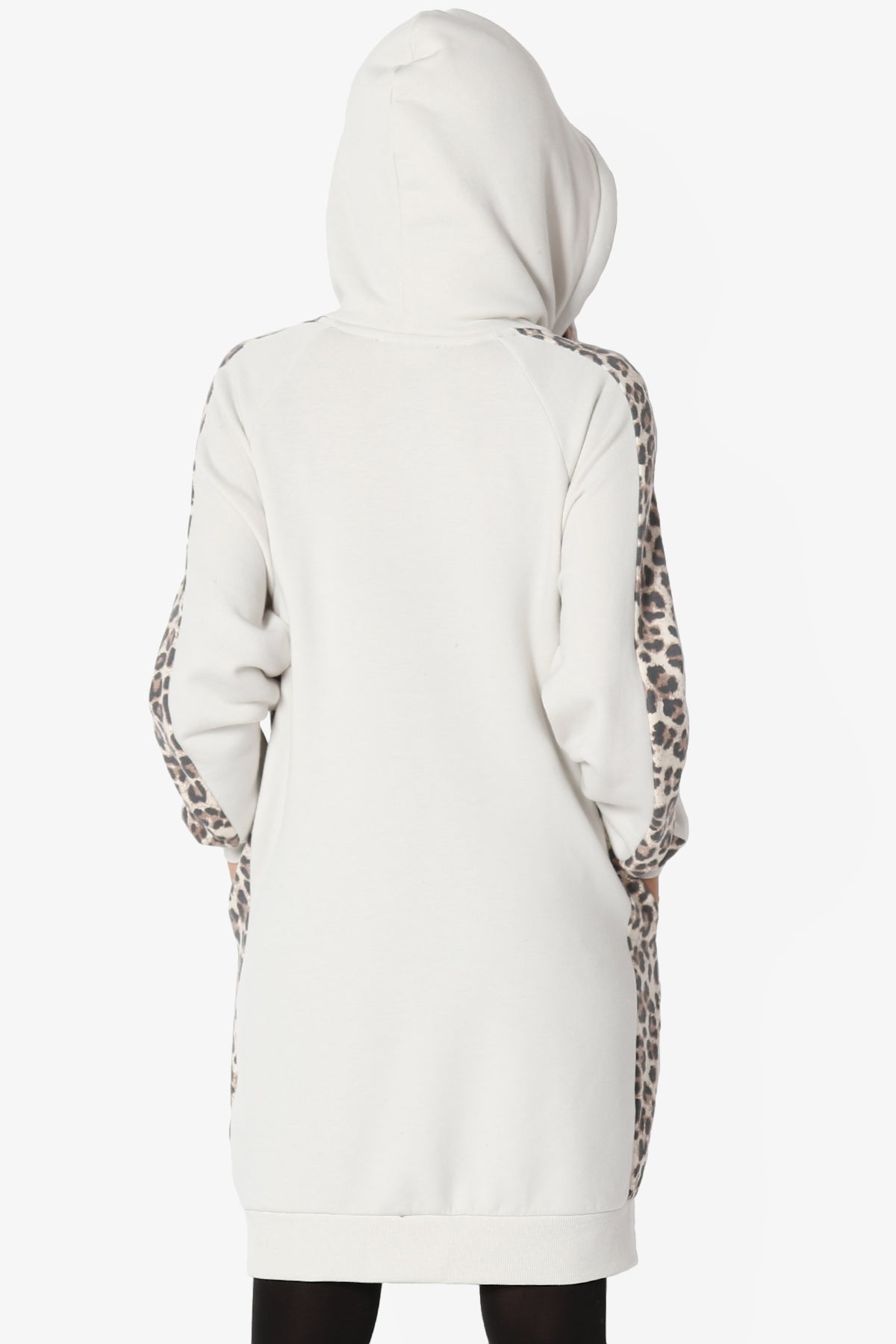 Parigi Leopard Accent Soft Longline Hoodie