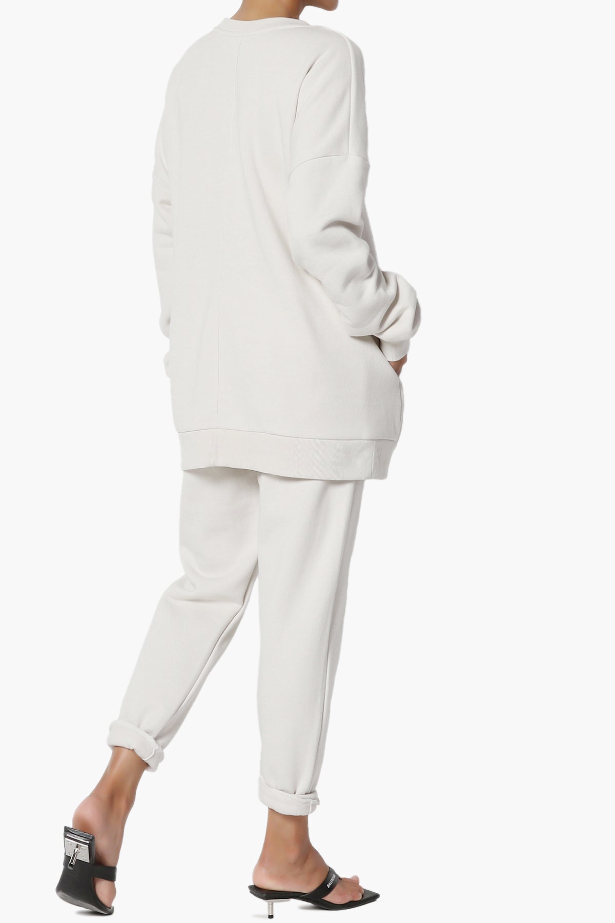 Accie Fleece Pullover & Jogger Set BONE_4