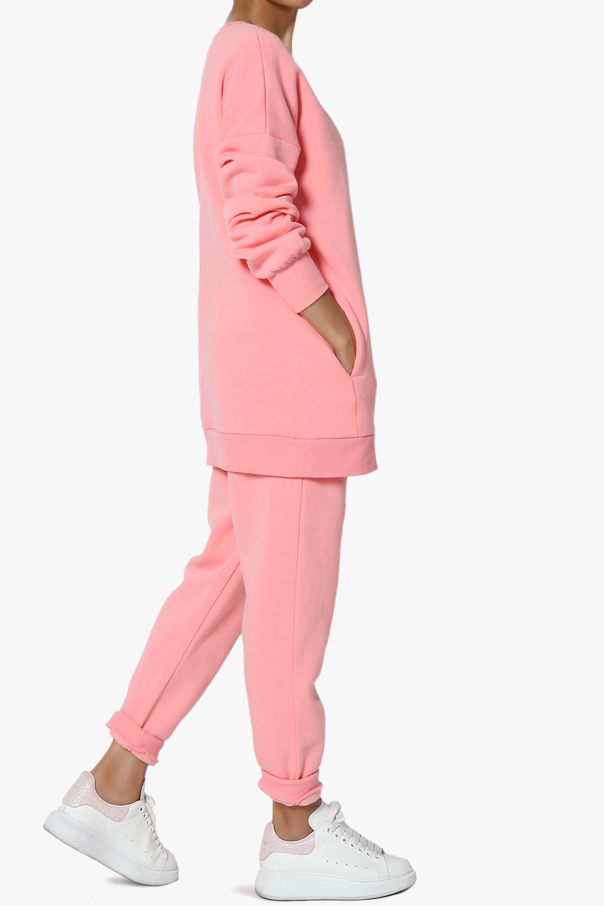 Accie Fleece Pullover & Jogger Set BRIGHT PINK_4