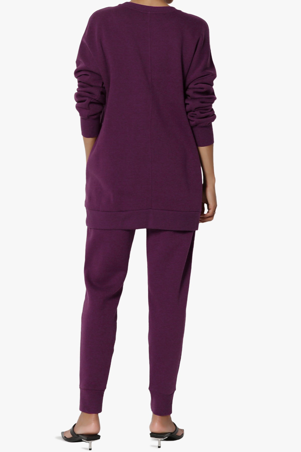 Accie Fleece Pullover & Jogger Set DARK PLUM_2