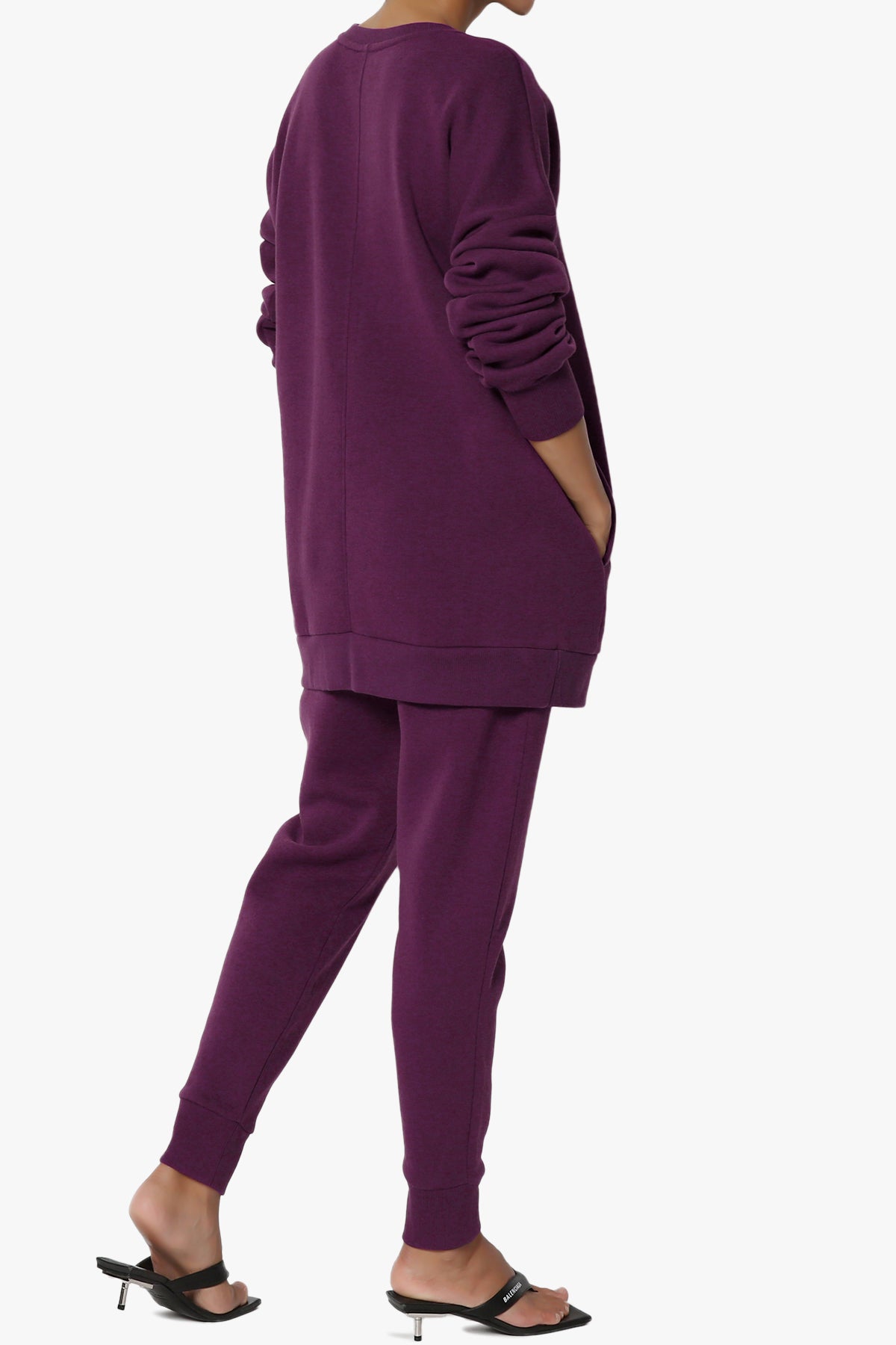 Accie Fleece Pullover & Jogger Set DARK PLUM_4