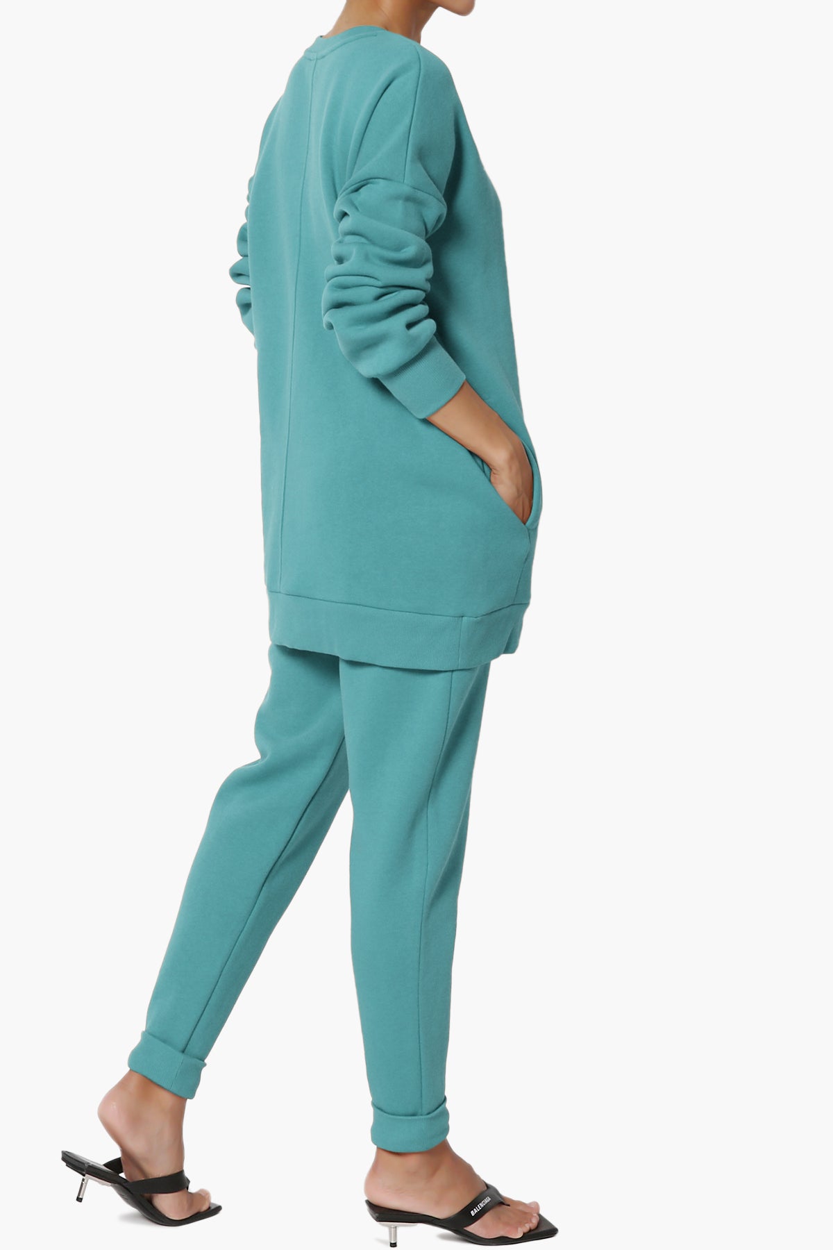 Accie Fleece Pullover & Jogger Set DUSTY TEAL_4
