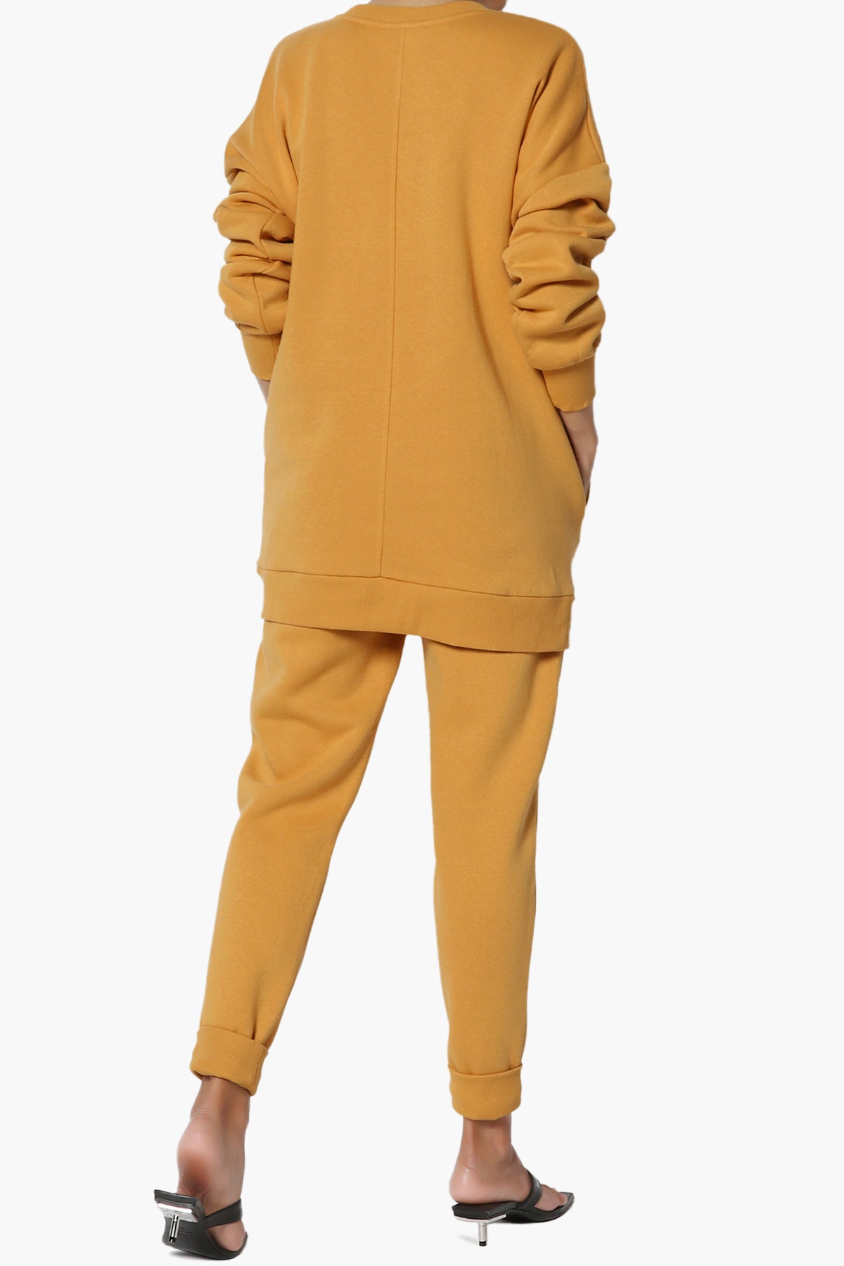 Accie Fleece Pullover & Jogger Set GOLDEN MUSTARD_2