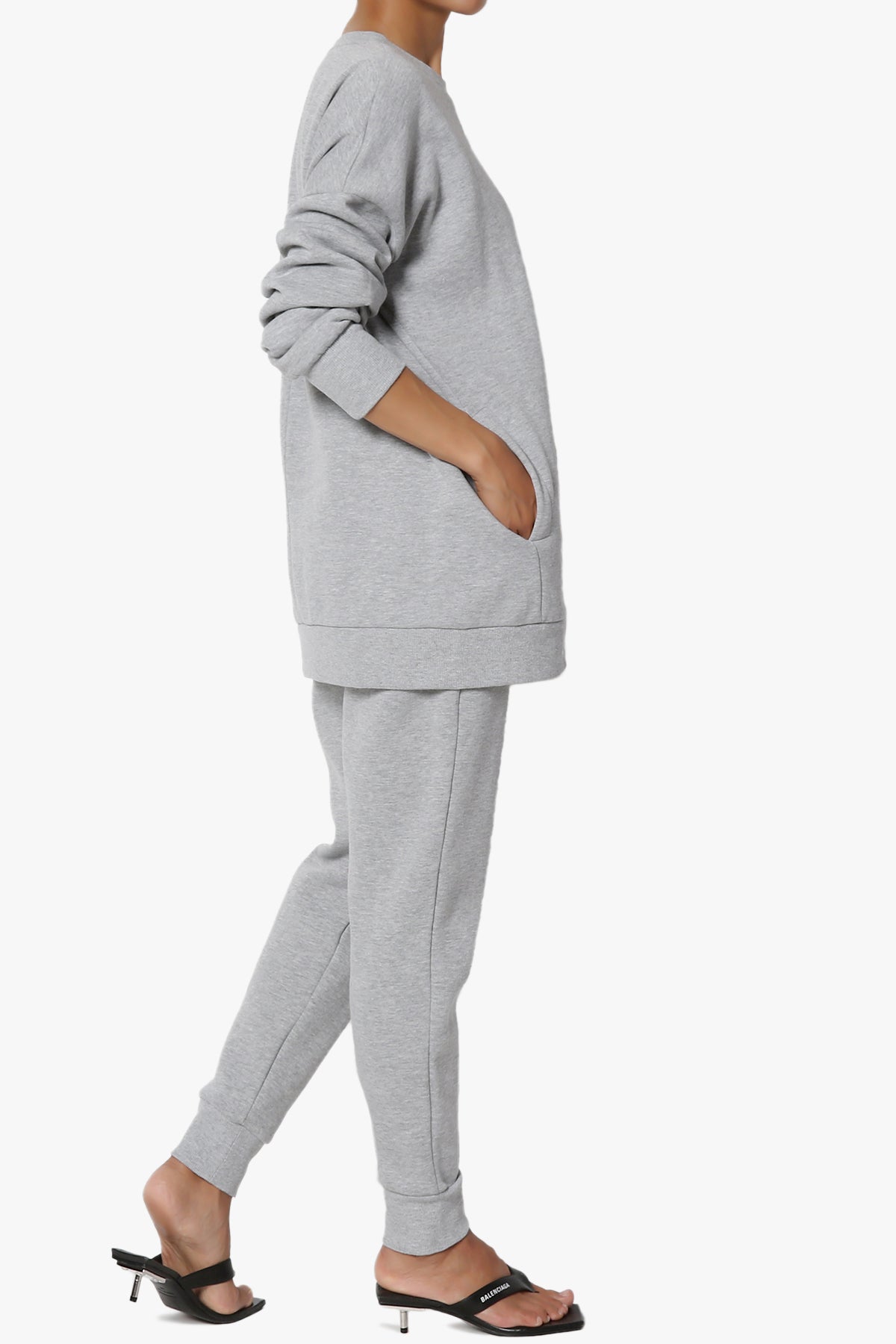 Accie Fleece Pullover & Jogger Set HEATHER GREY_4