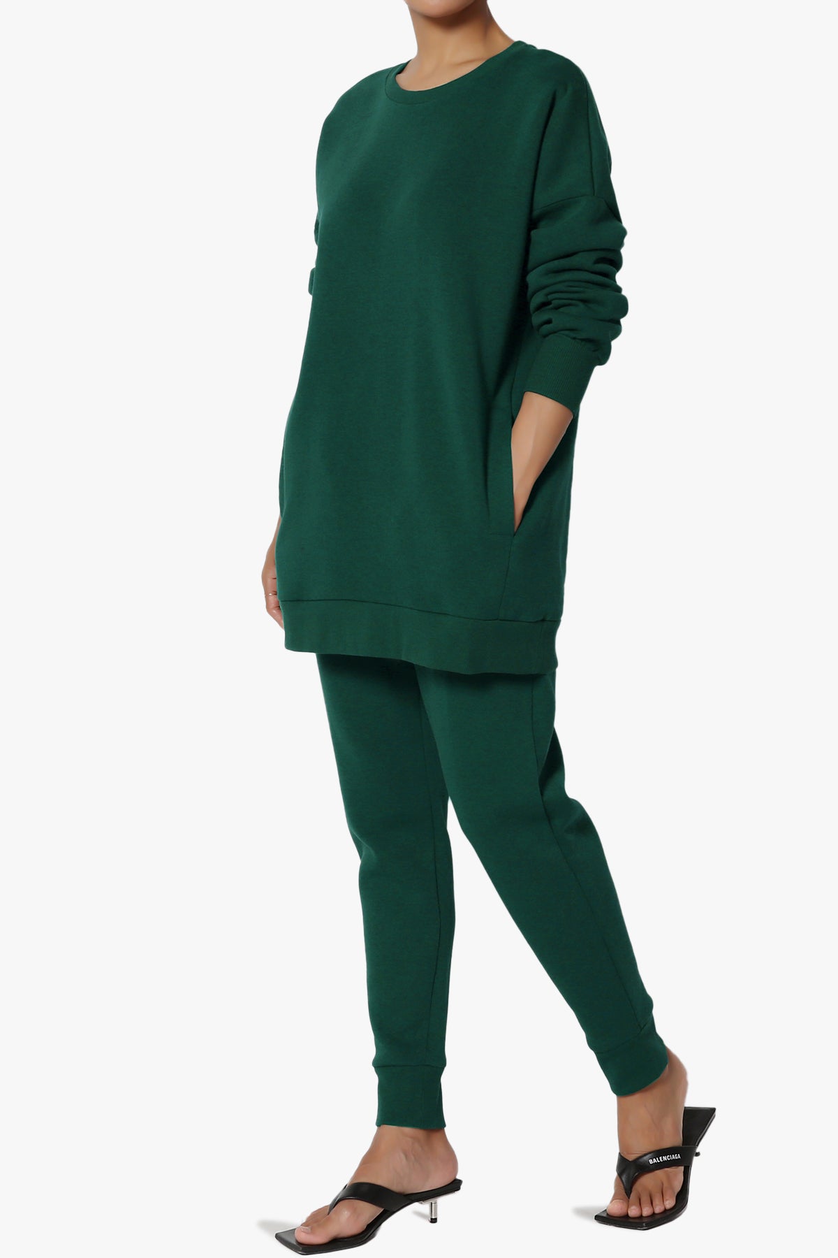 Accie Fleece Pullover & Jogger Set HUNTER GREEN_3
