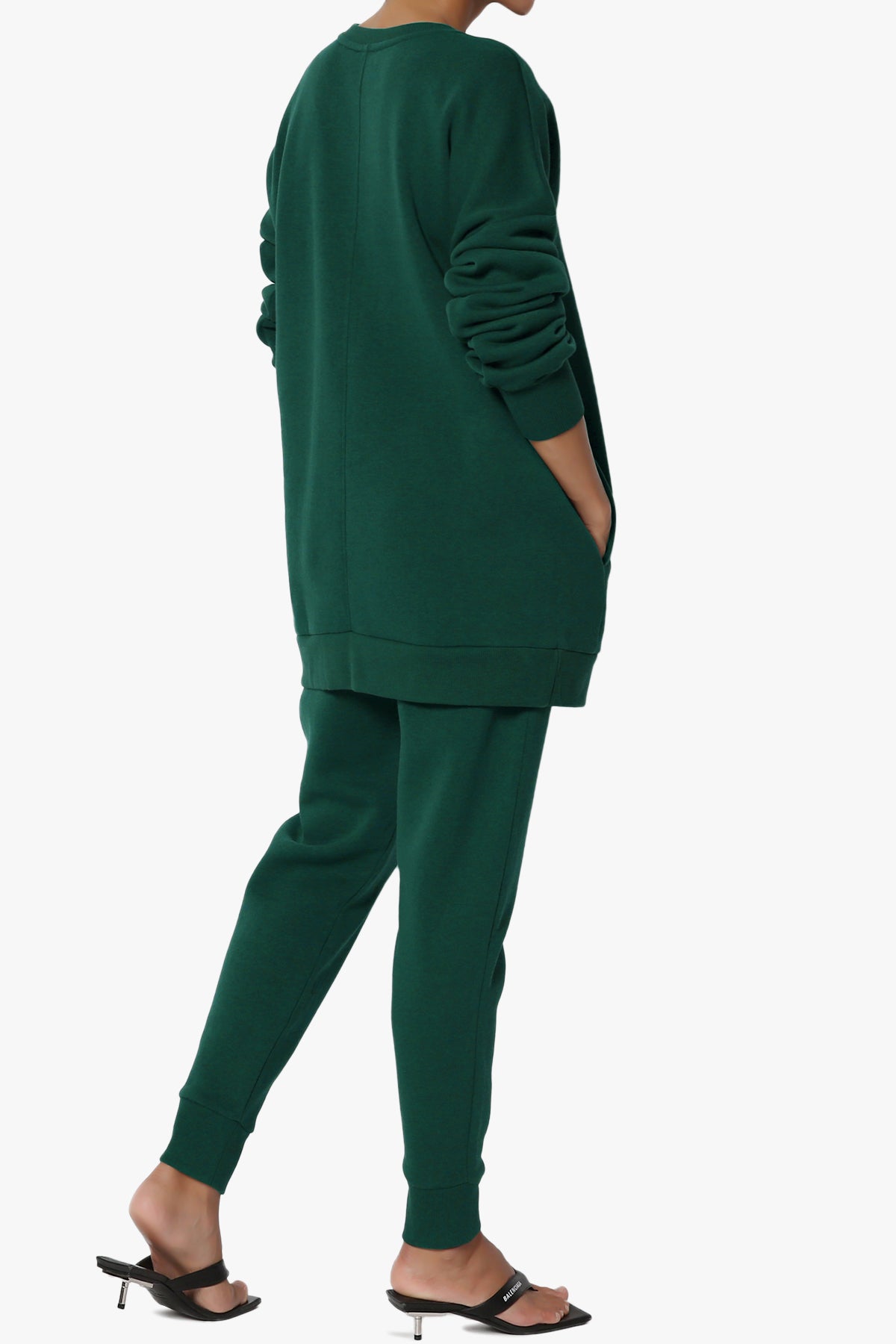 Accie Fleece Pullover & Jogger Set HUNTER GREEN_4