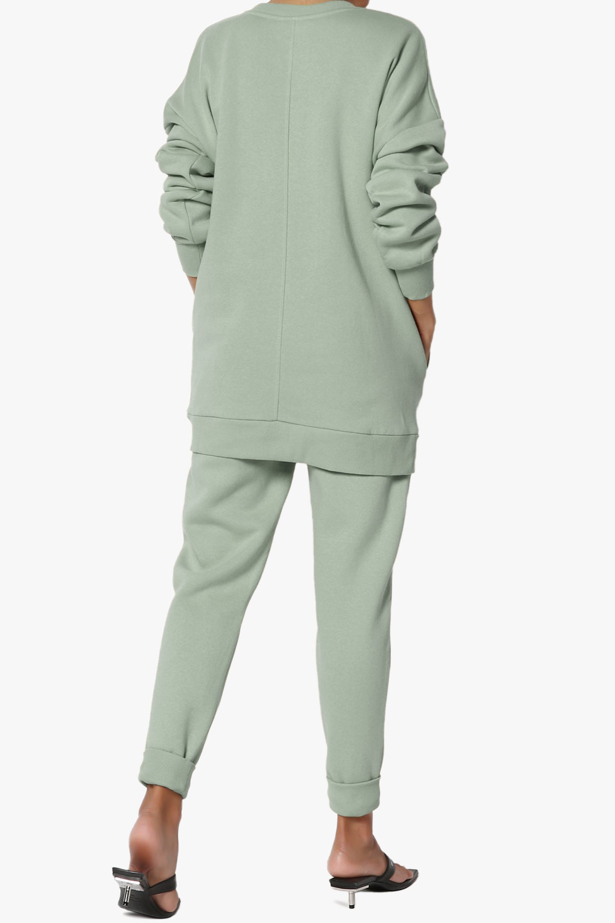 Accie Fleece Pullover & Jogger Set LIGHT GREEN_2