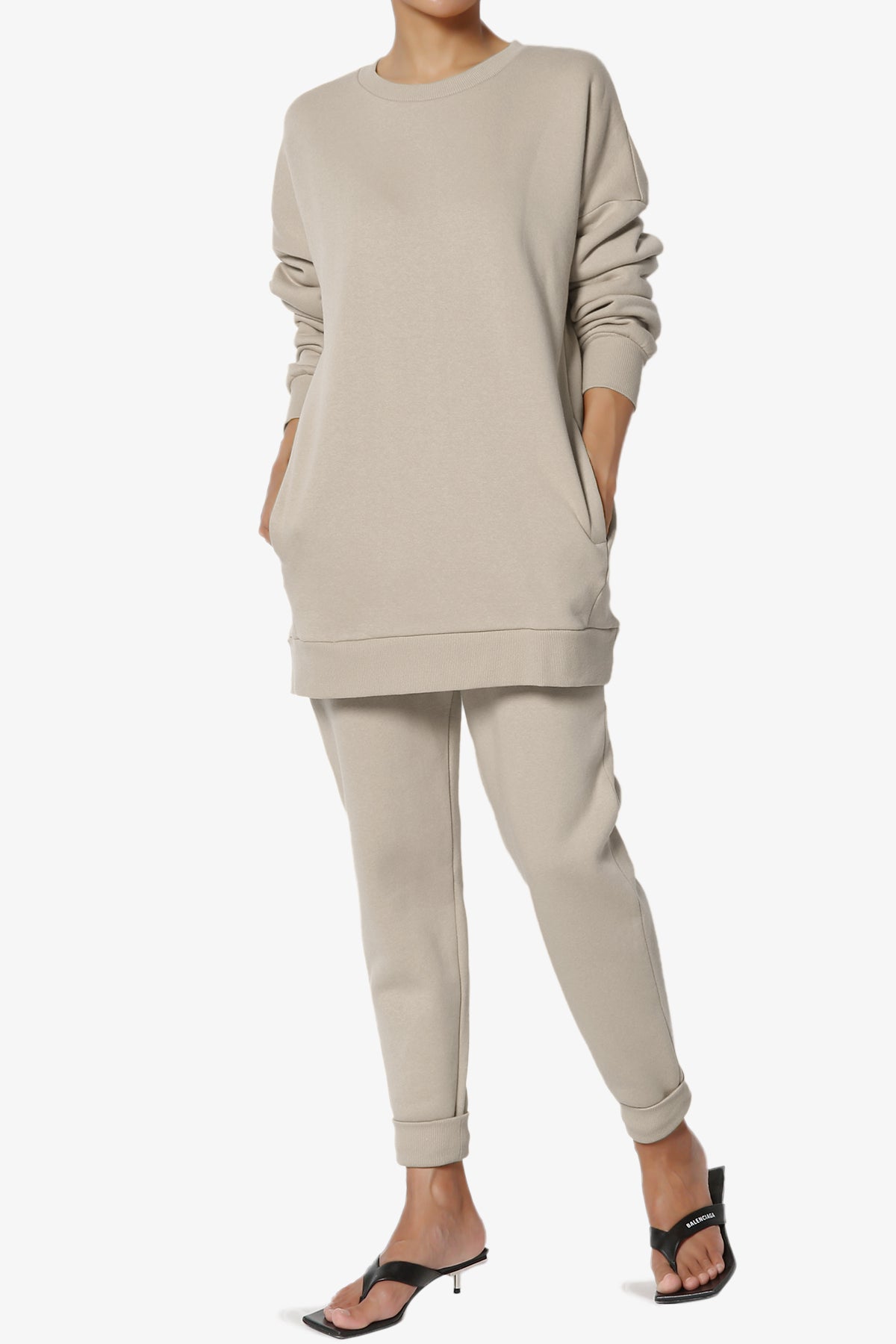 Accie Fleece Pullover & Jogger Set LIGHT MOCHA_1