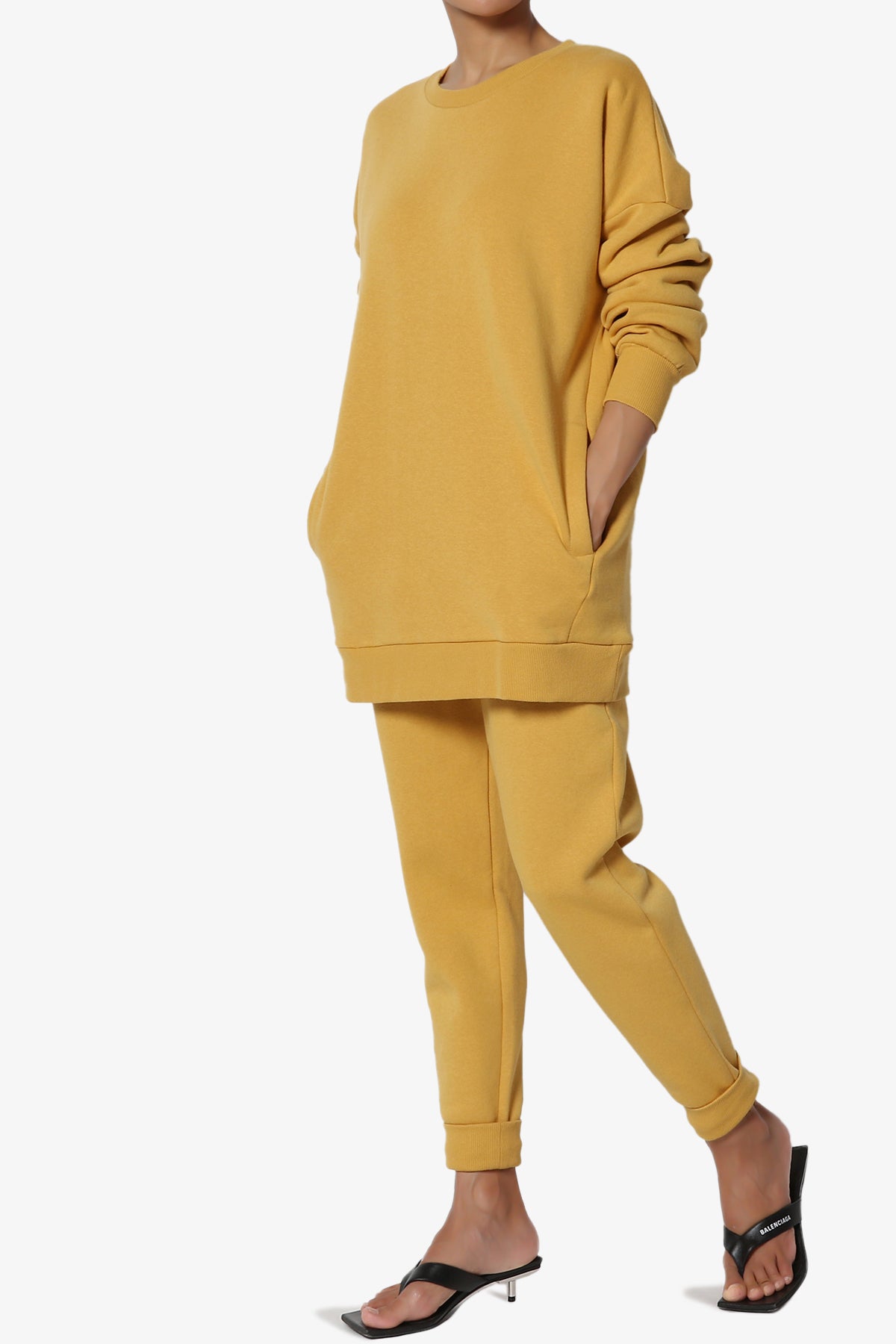 Accie Fleece Pullover & Jogger Set LIGHT MUSTARD_3