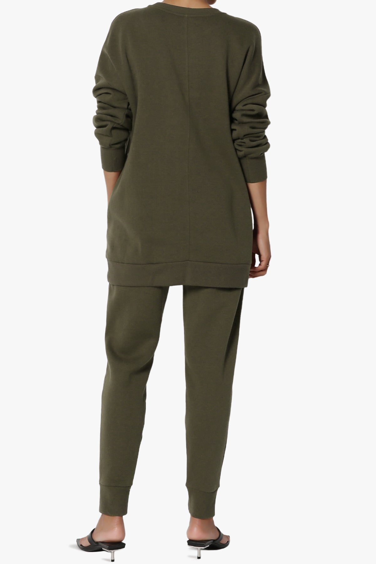 Accie Fleece Pullover & Jogger Set OLIVE_2