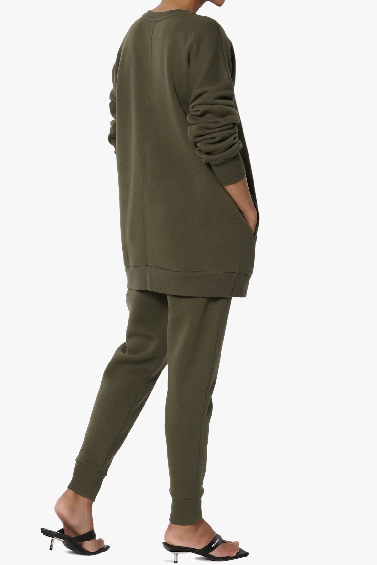 Accie Fleece Pullover & Jogger Set OLIVE_4