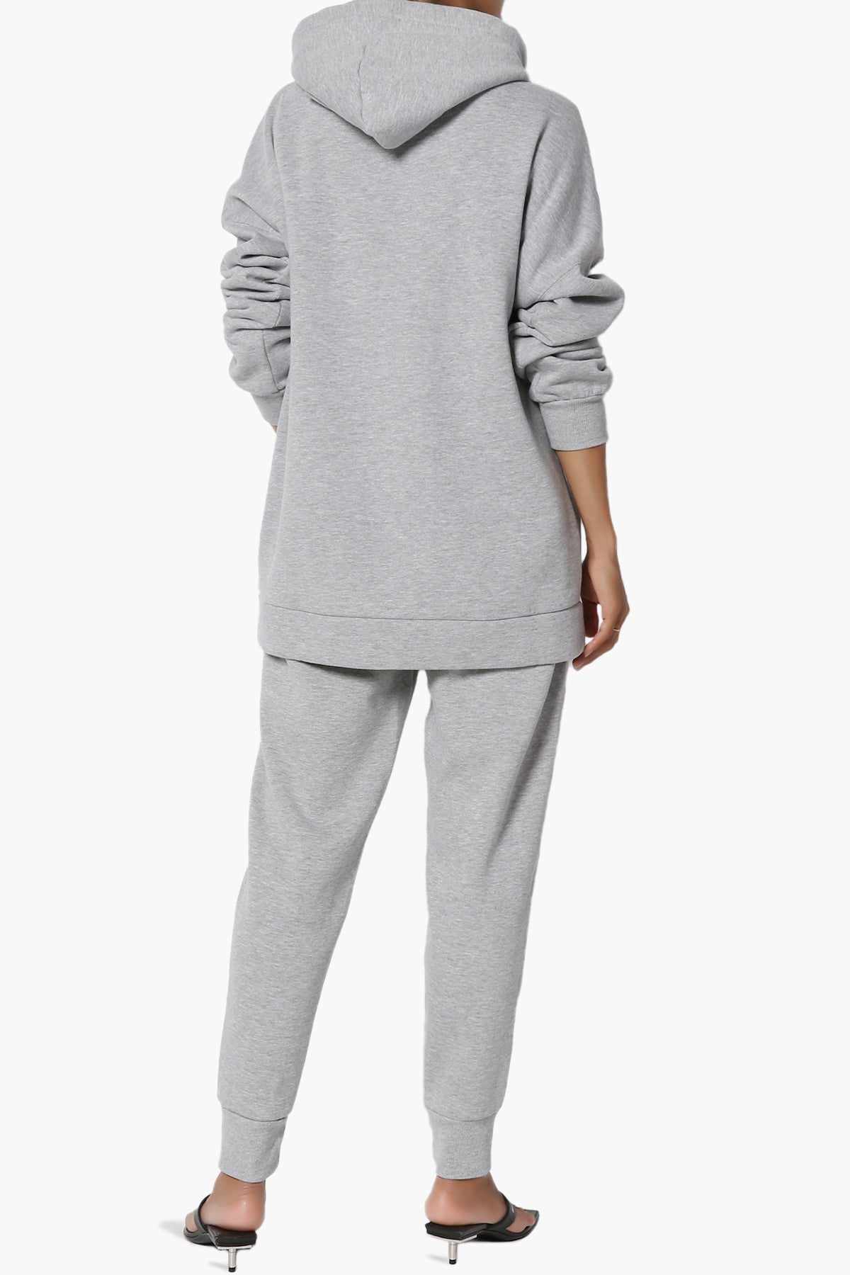 Accie Fleece Hoodie & Jogger Set HEATHER GREY_2