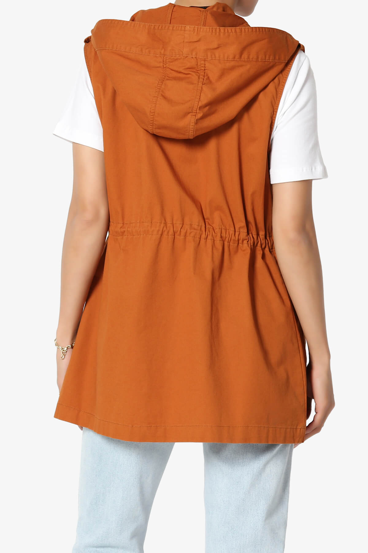 Paislee Loose Fit Utility Vest ALMOND_2