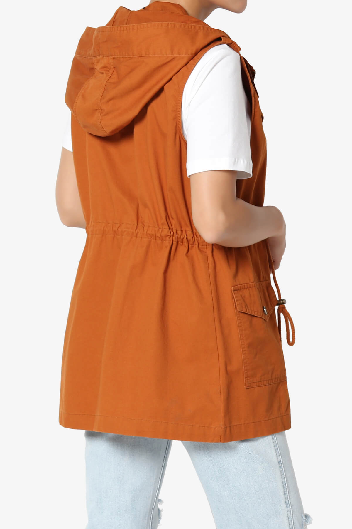 Paislee Loose Fit Utility Vest ALMOND_4
