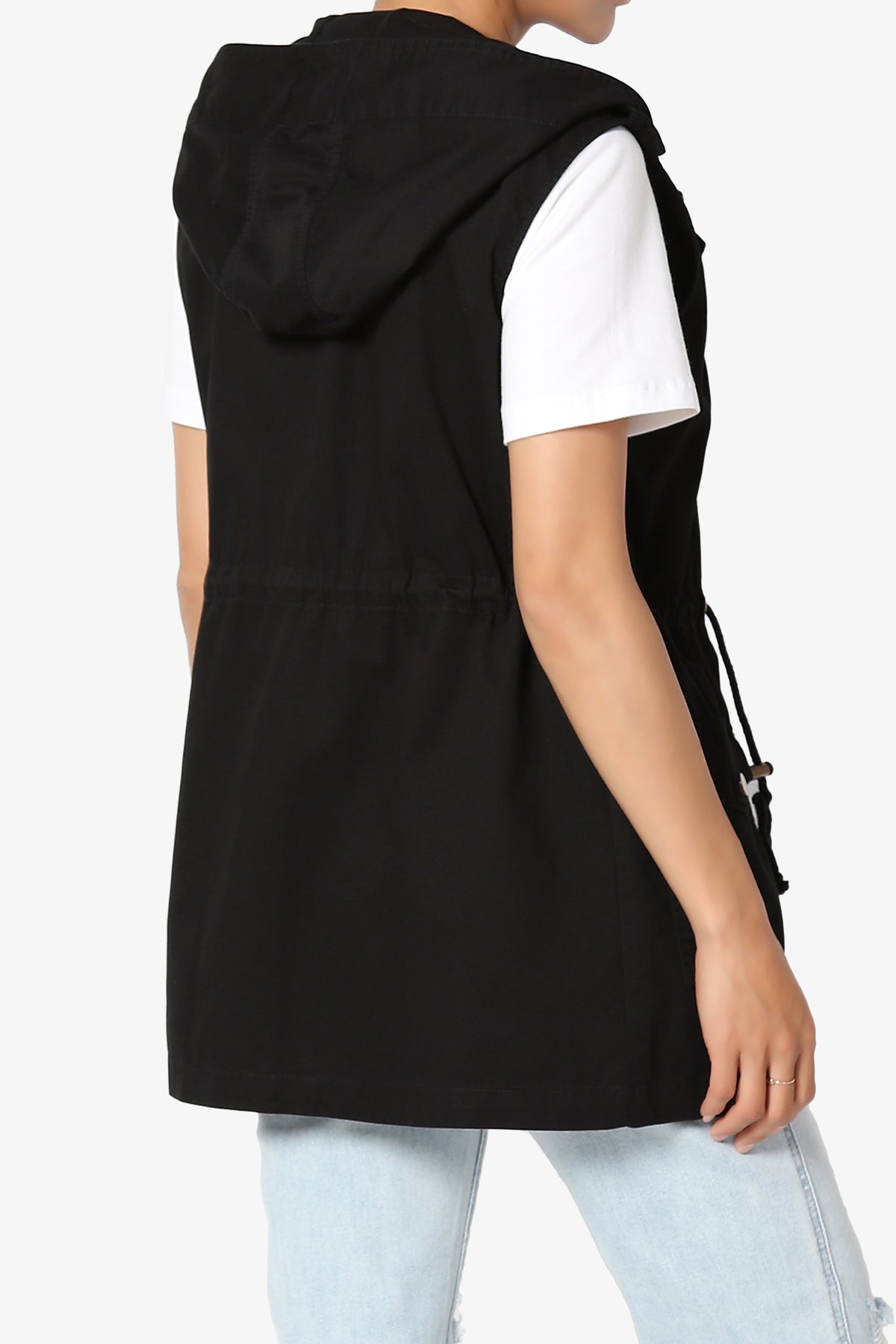 Paislee Loose Fit Utility Vest BLACK_4