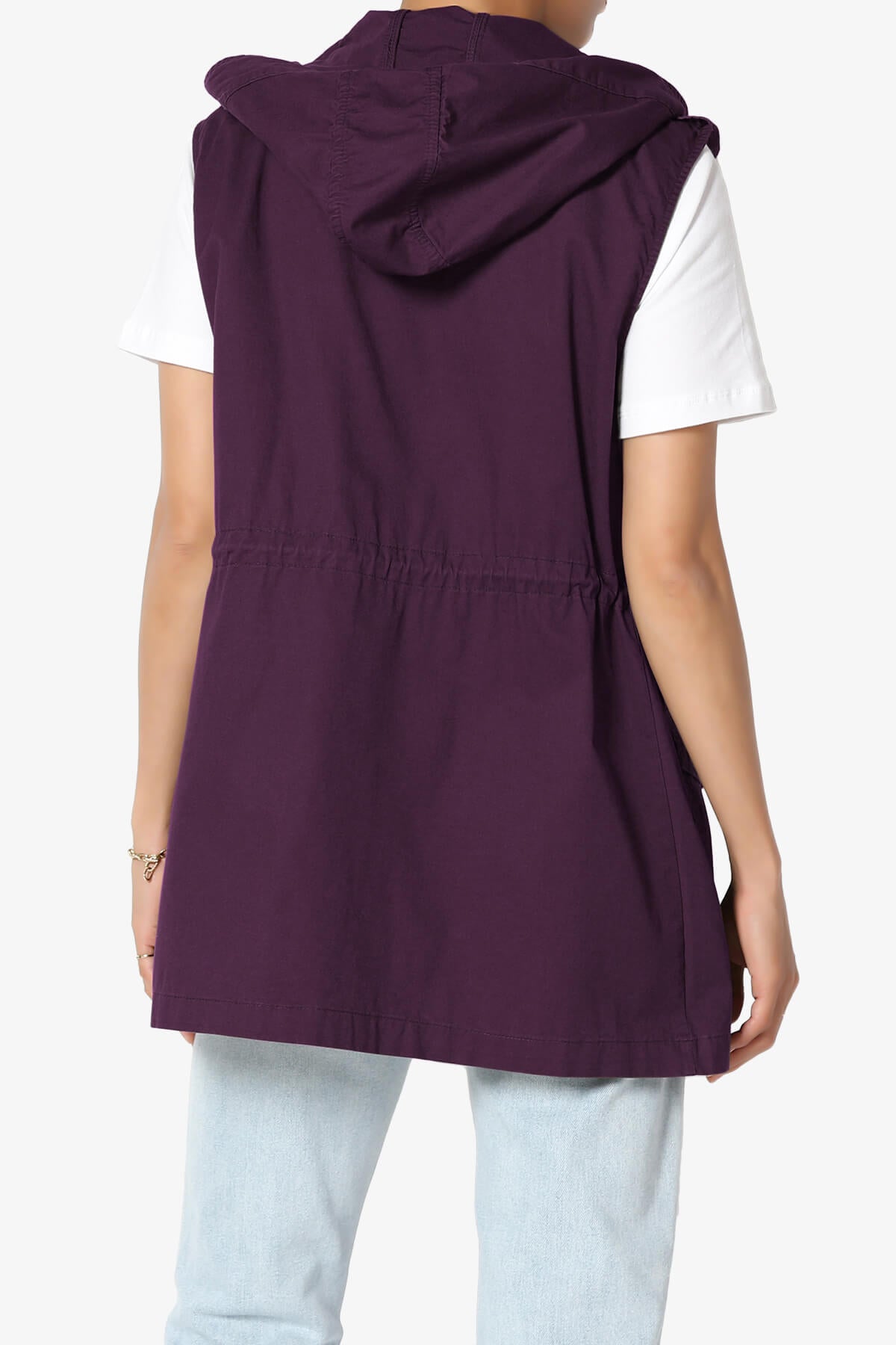 Paislee Loose Fit Utility Vest DARK PLUM_2
