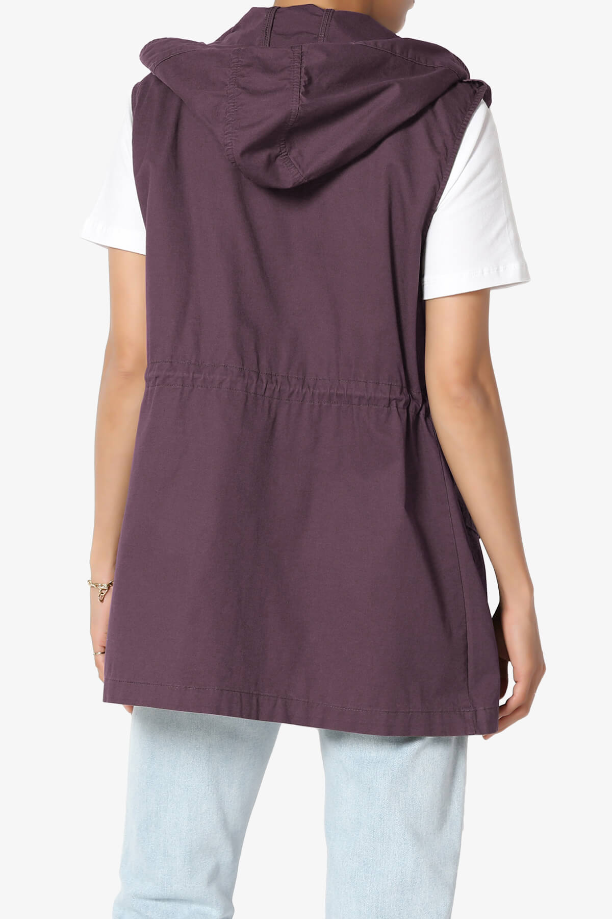 Paislee Loose Fit Utility Vest DUSTY PLUM_2