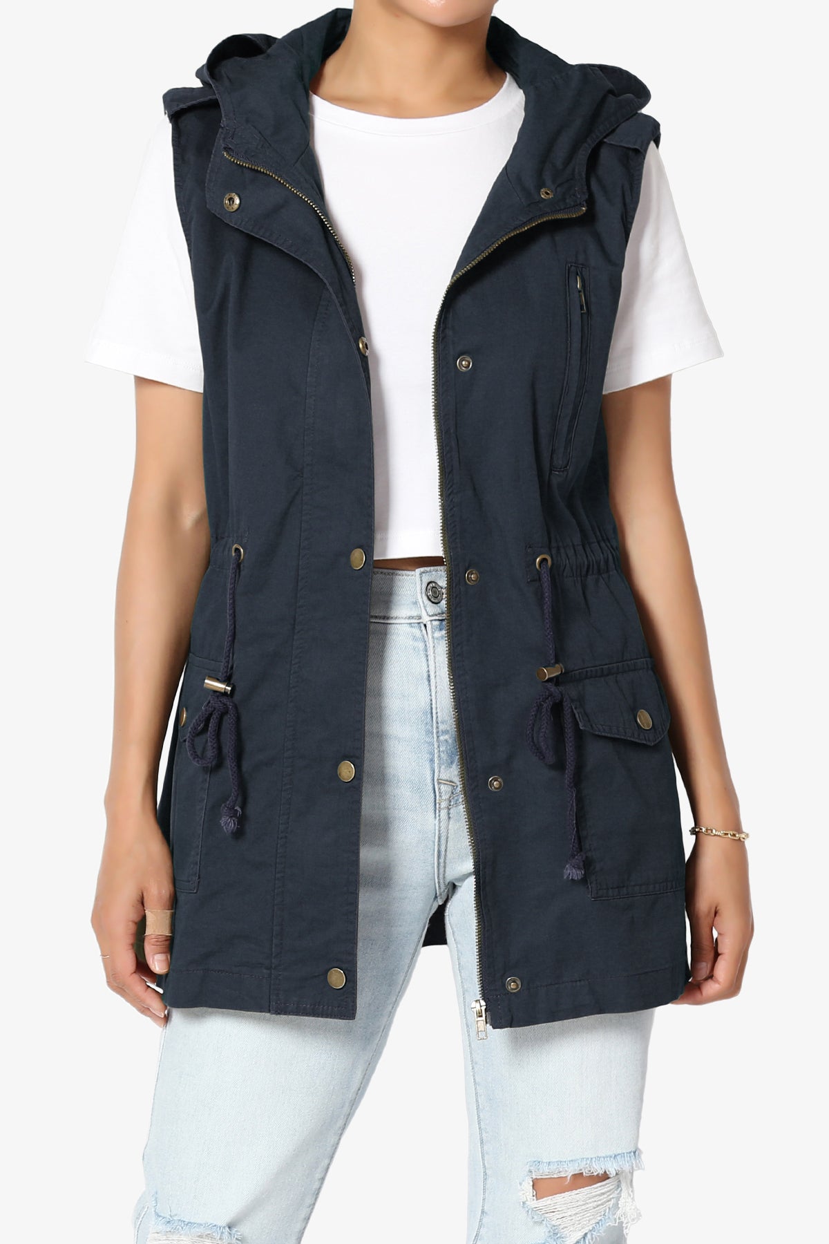 Paislee Loose Fit Utility Vest NAVY_1