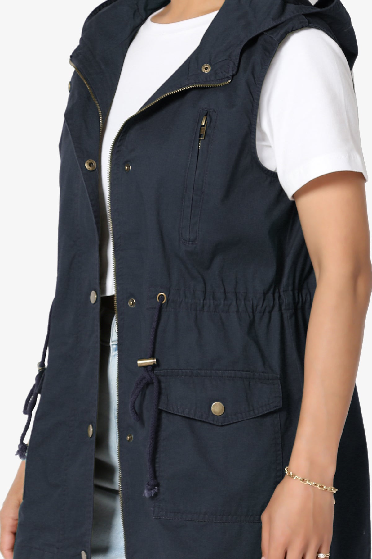 Paislee Loose Fit Utility Vest NAVY_5