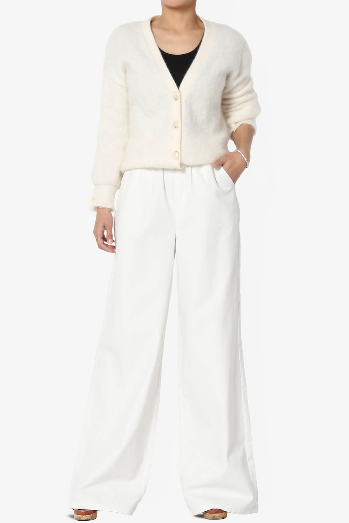 Fateful Twill High Waist Wide Leg Pants IVORY_6