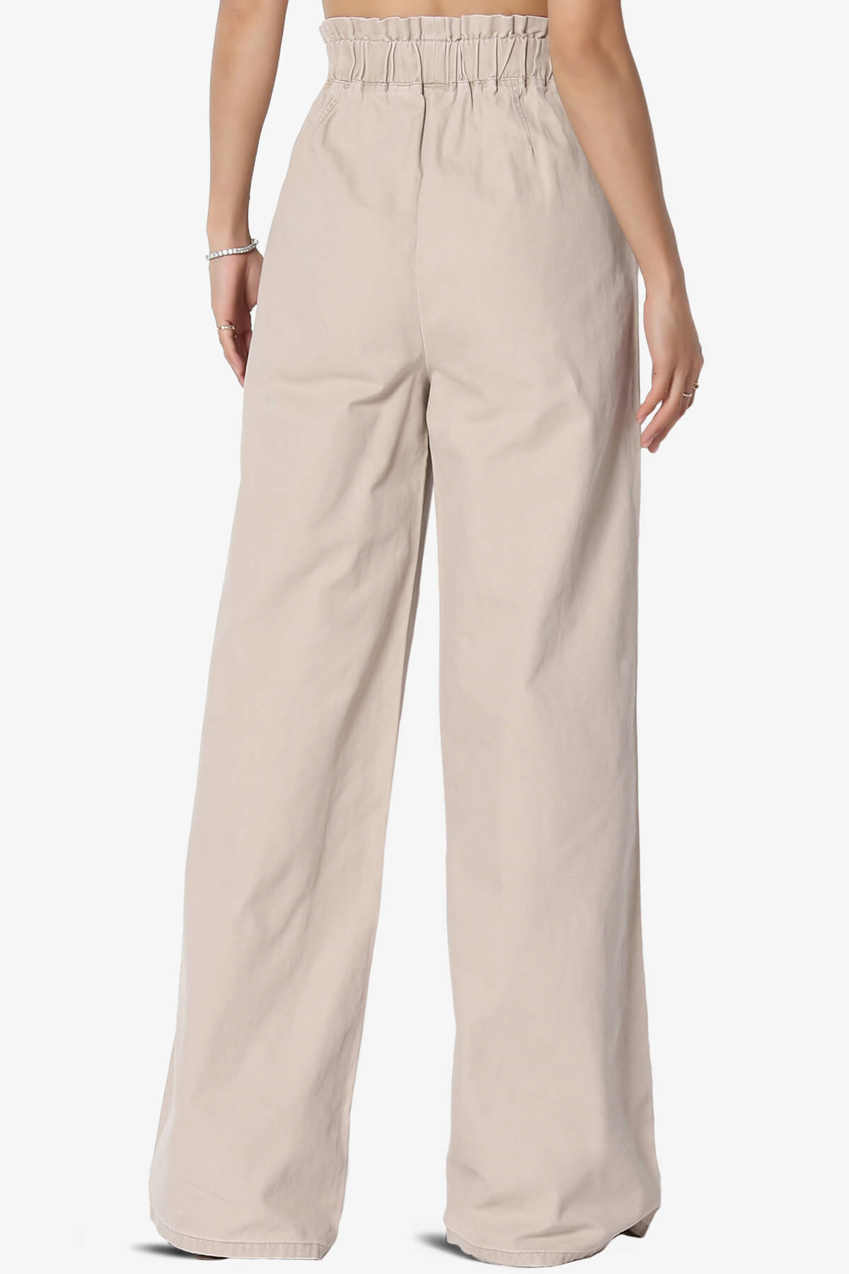 Fateful Twill High Waist Wide Leg Pants LIGHT MOCHA_2